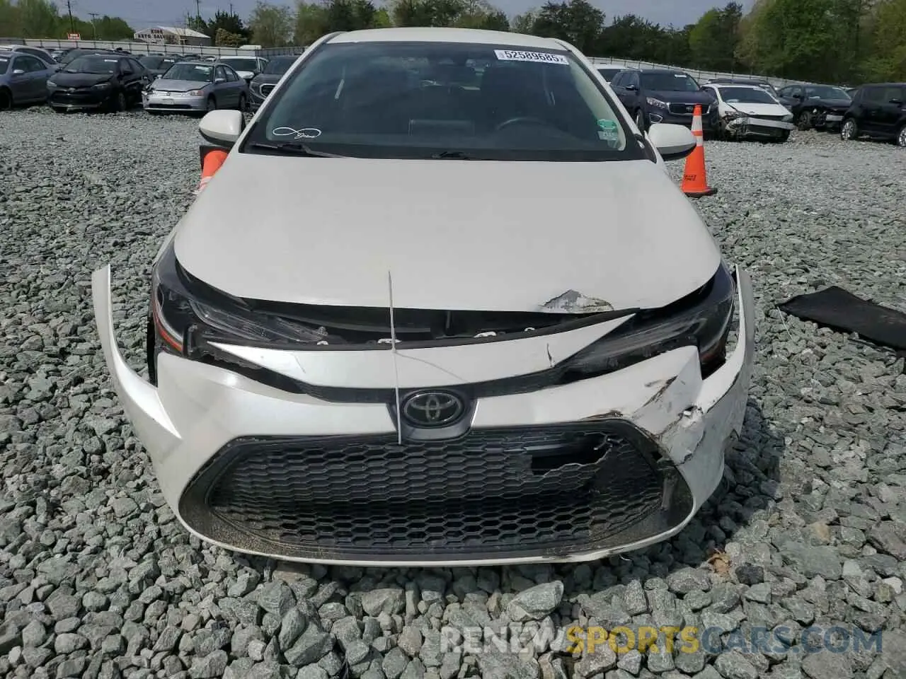 5 fotografías del automóvil dañado JTDEPRAE6LJ080838 TOYOTA COROLLA 2020