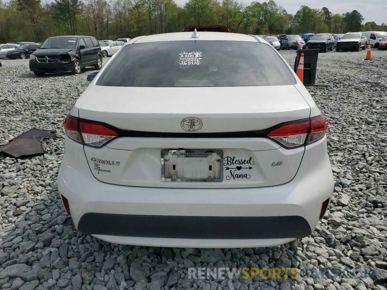 6 fotografías del automóvil dañado JTDEPRAE6LJ080838 TOYOTA COROLLA 2020