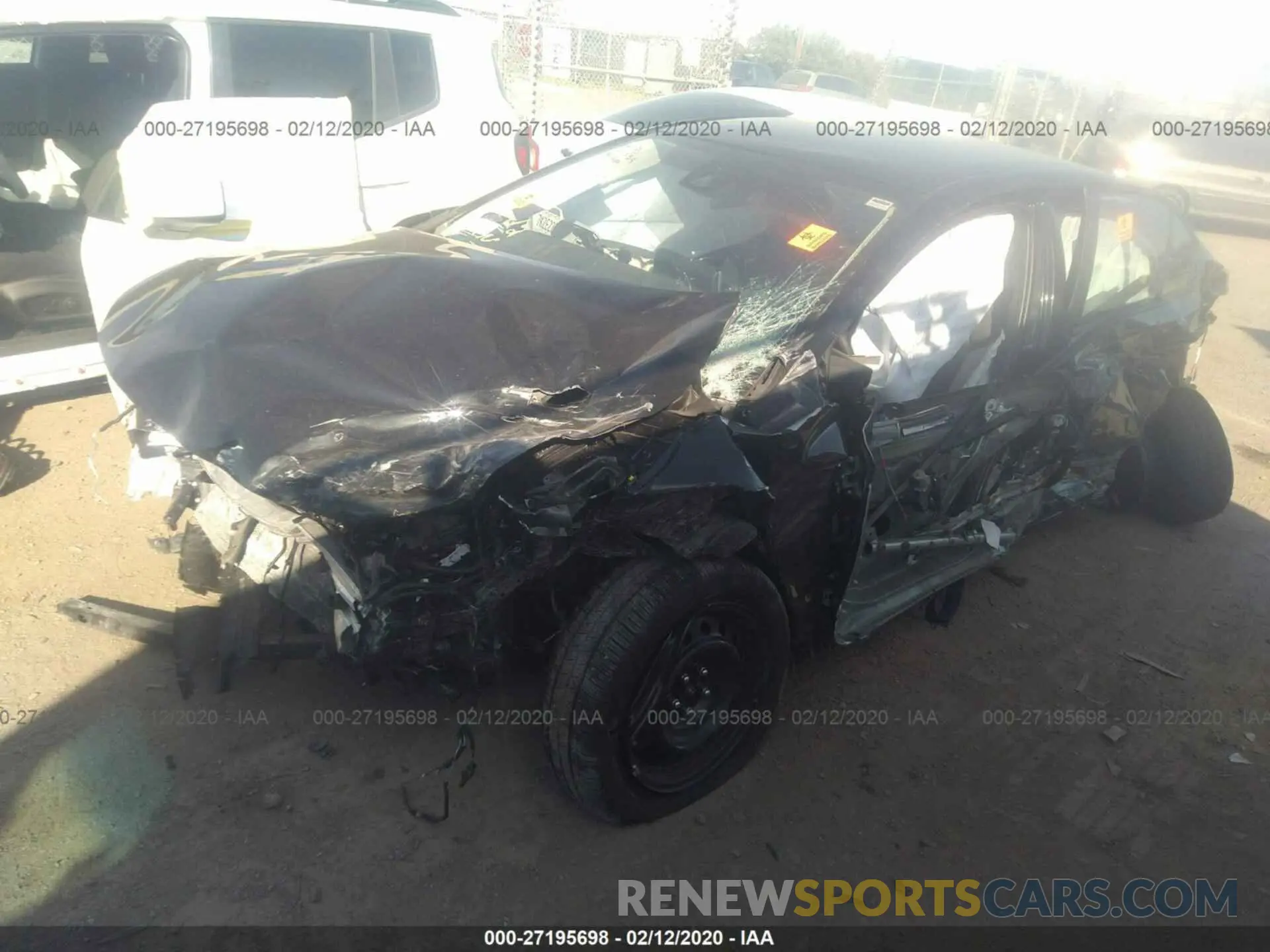 2 fotografías del automóvil dañado JTDEPRAE6LJ081374 TOYOTA COROLLA 2020