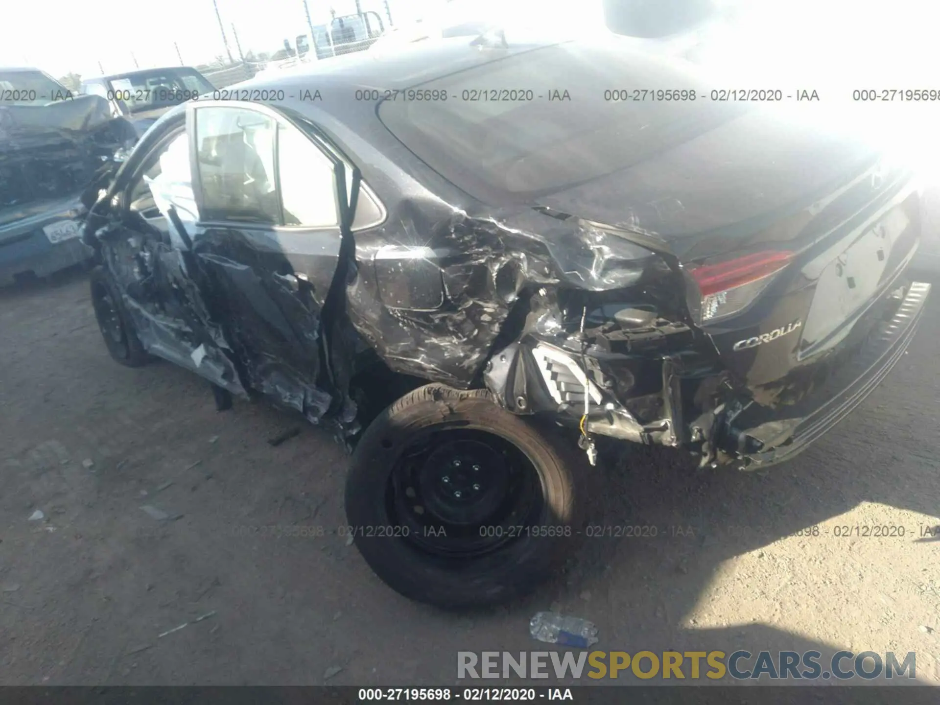 3 fotografías del automóvil dañado JTDEPRAE6LJ081374 TOYOTA COROLLA 2020