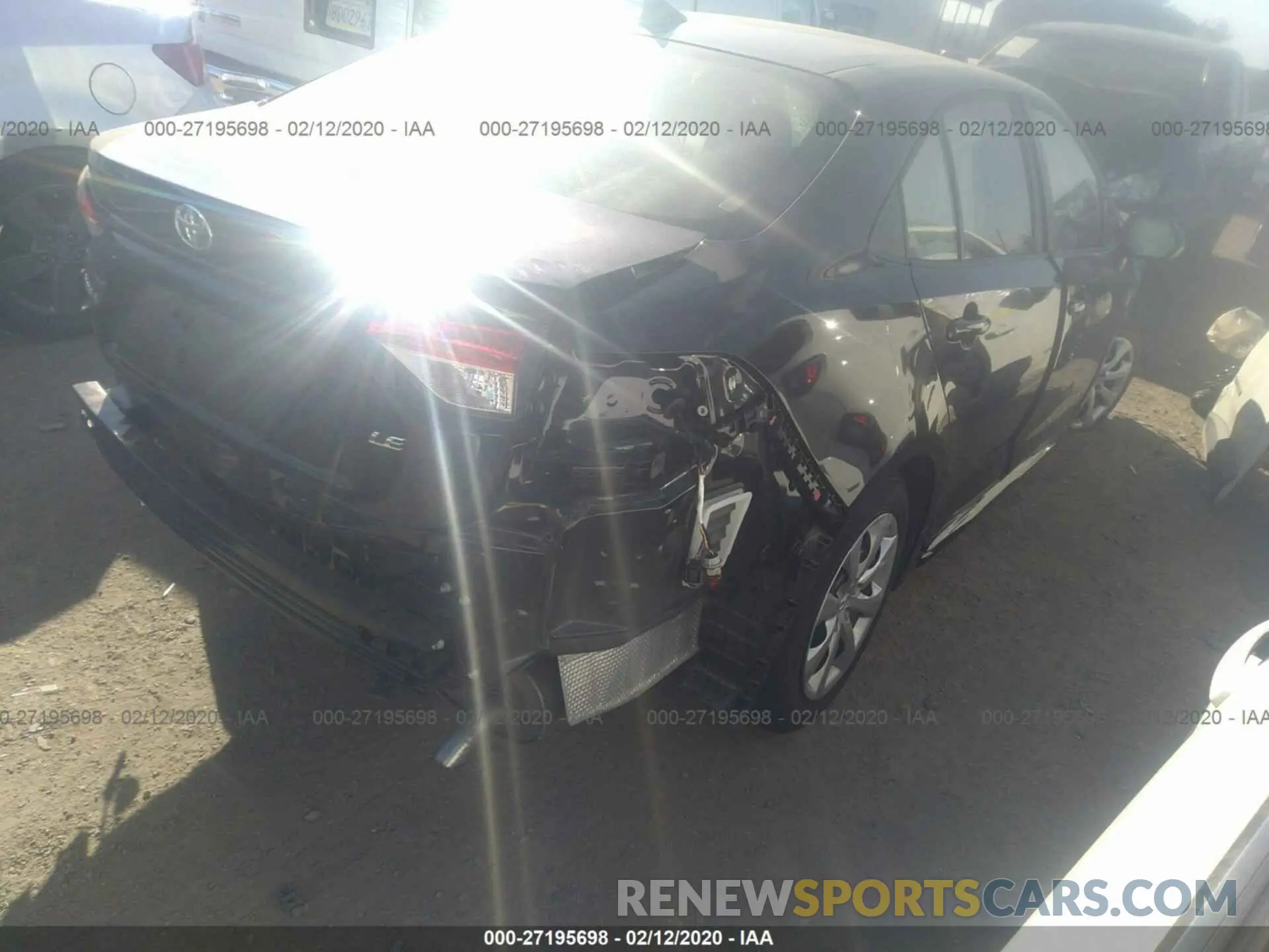 4 fotografías del automóvil dañado JTDEPRAE6LJ081374 TOYOTA COROLLA 2020
