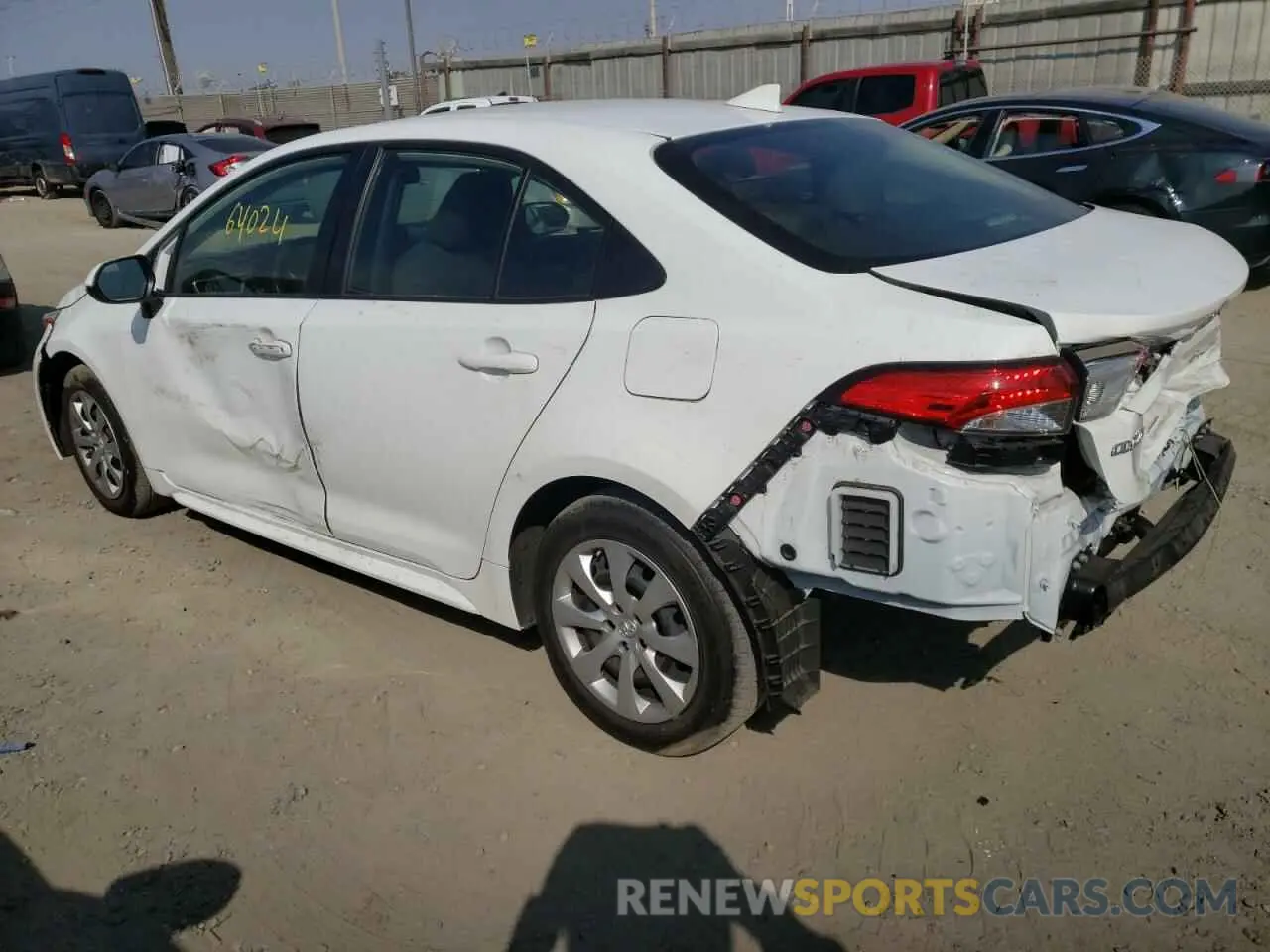 2 fotografías del automóvil dañado JTDEPRAE6LJ087448 TOYOTA COROLLA 2020