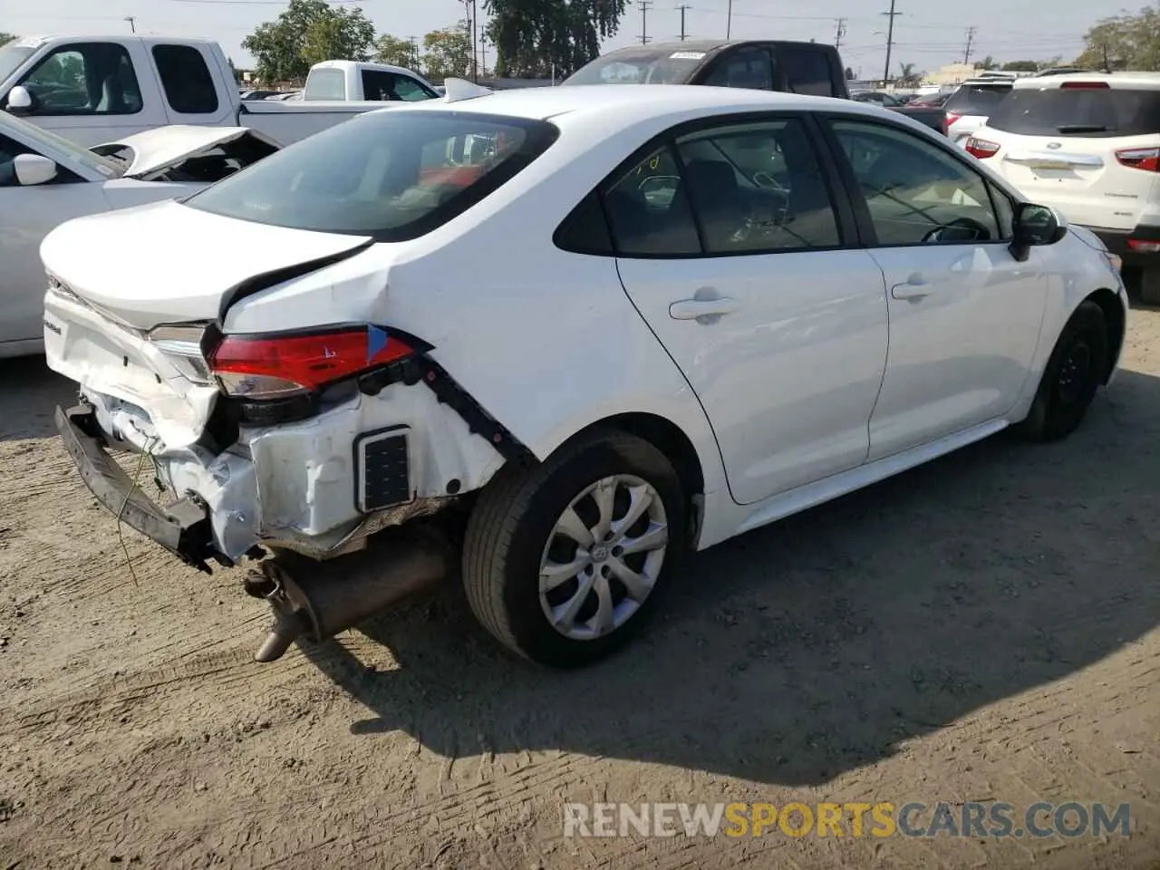 3 fotografías del automóvil dañado JTDEPRAE6LJ087448 TOYOTA COROLLA 2020