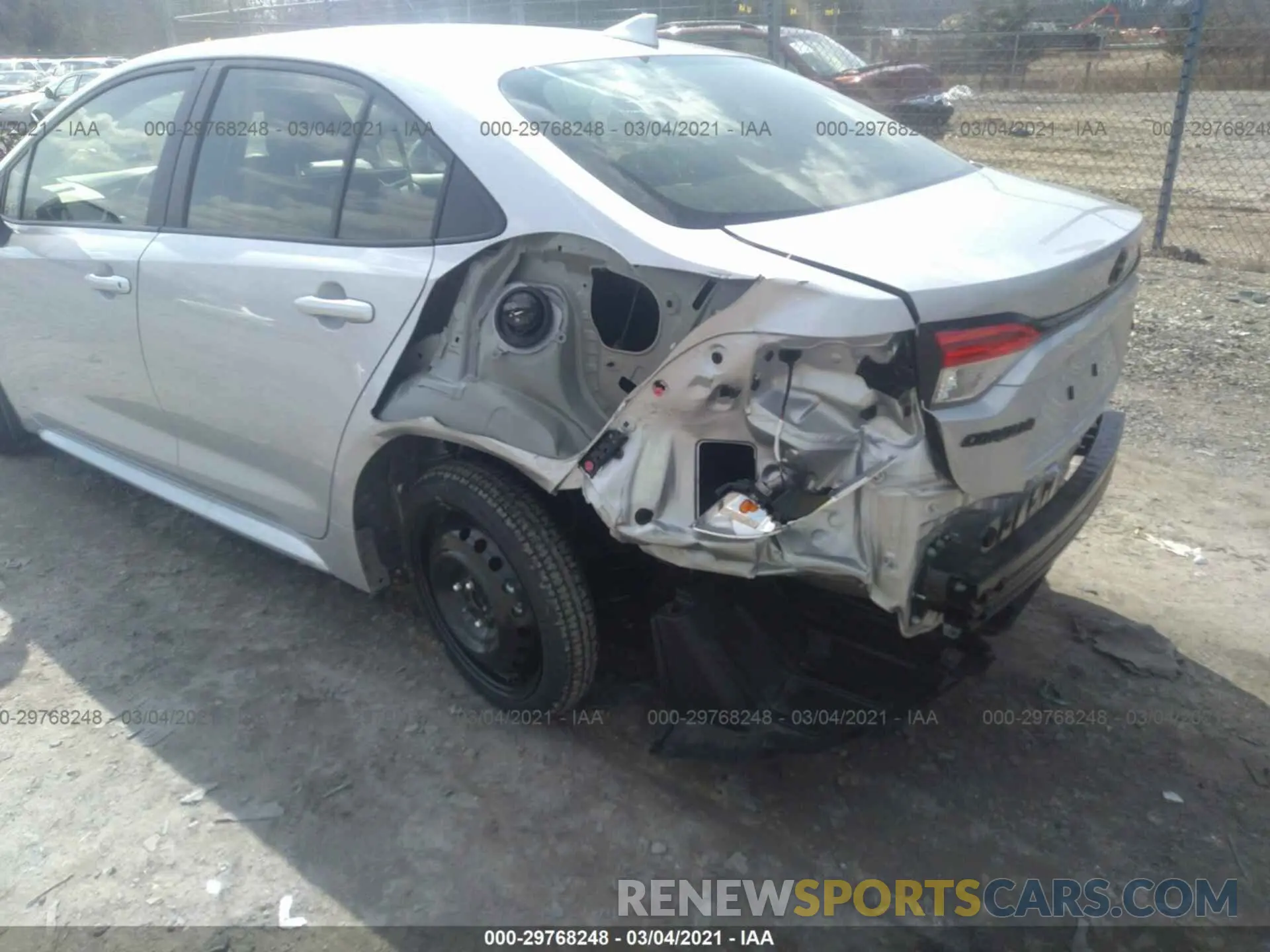 6 fotografías del automóvil dañado JTDEPRAE6LJ089166 TOYOTA COROLLA 2020