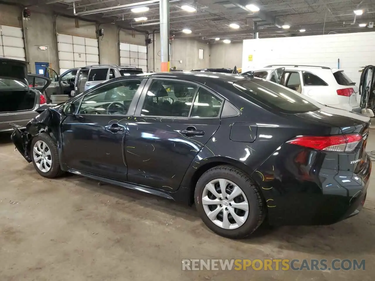 2 fotografías del automóvil dañado JTDEPRAE6LJ090690 TOYOTA COROLLA 2020