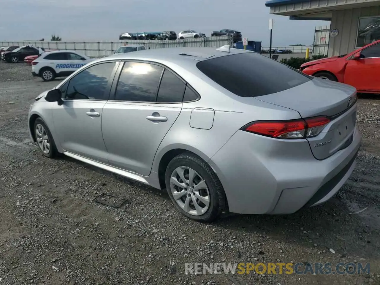 2 fotografías del automóvil dañado JTDEPRAE6LJ092391 TOYOTA COROLLA 2020
