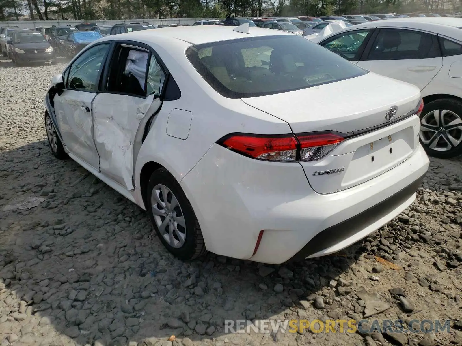 3 fotografías del automóvil dañado JTDEPRAE6LJ095968 TOYOTA COROLLA 2020