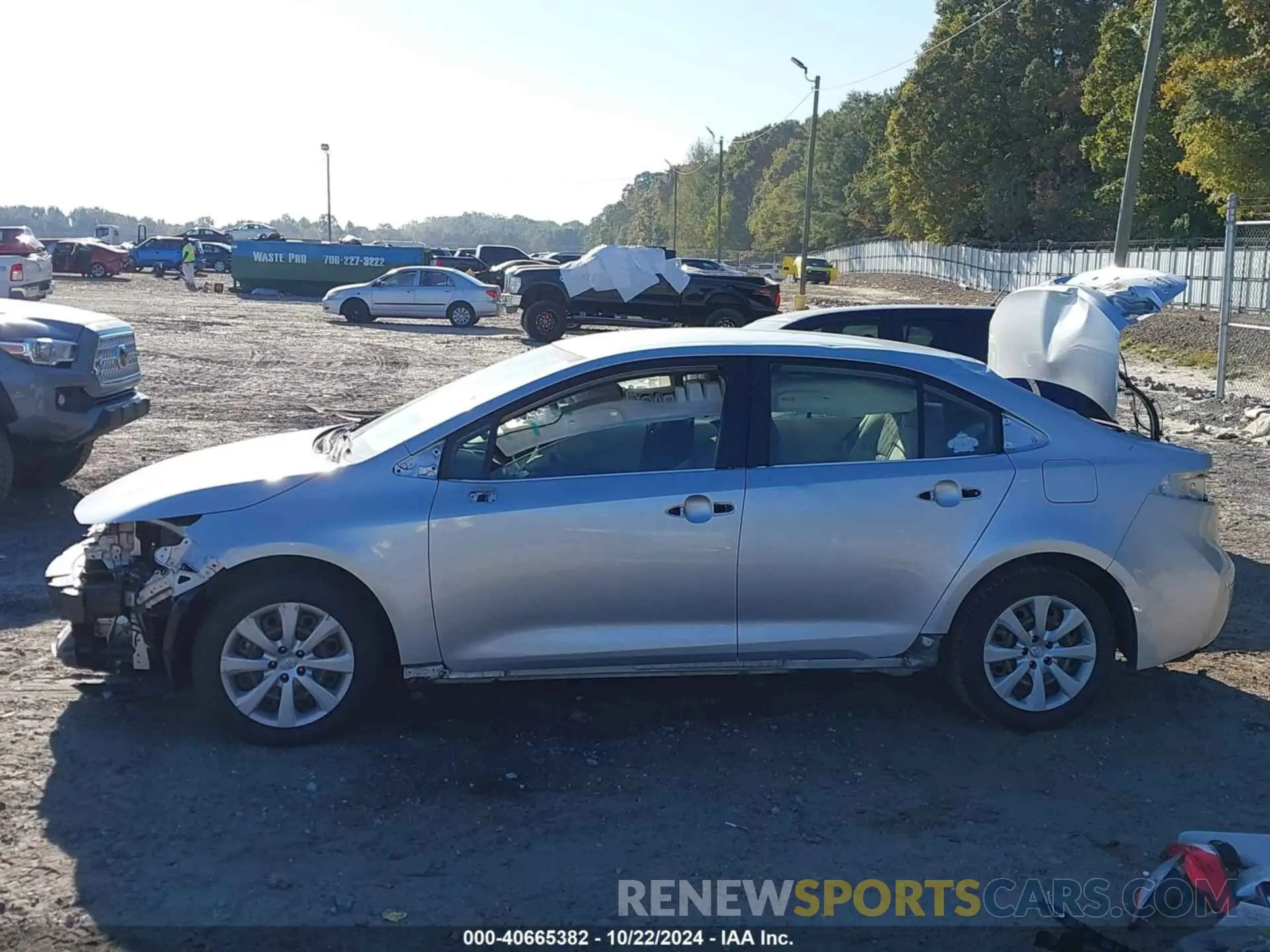 15 fotografías del automóvil dañado JTDEPRAE6LJ098398 TOYOTA COROLLA 2020