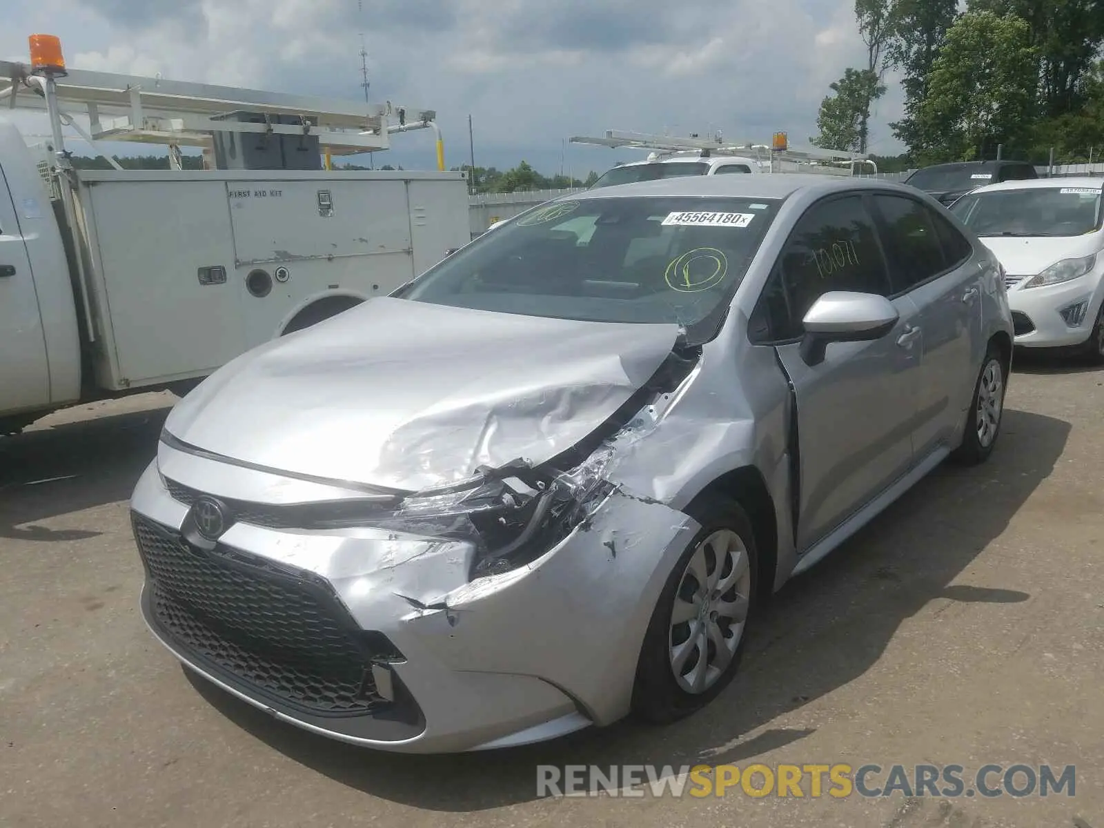 2 fotografías del automóvil dañado JTDEPRAE6LJ098773 TOYOTA COROLLA 2020
