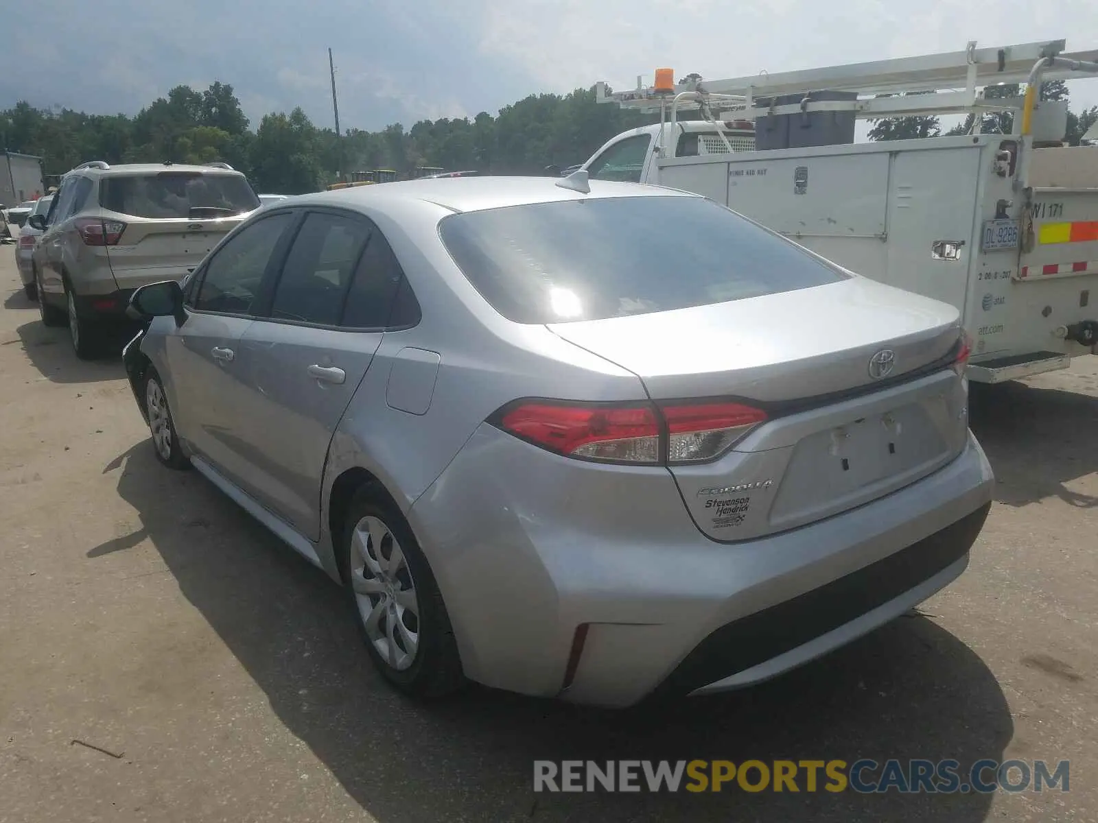 3 fotografías del automóvil dañado JTDEPRAE6LJ098773 TOYOTA COROLLA 2020