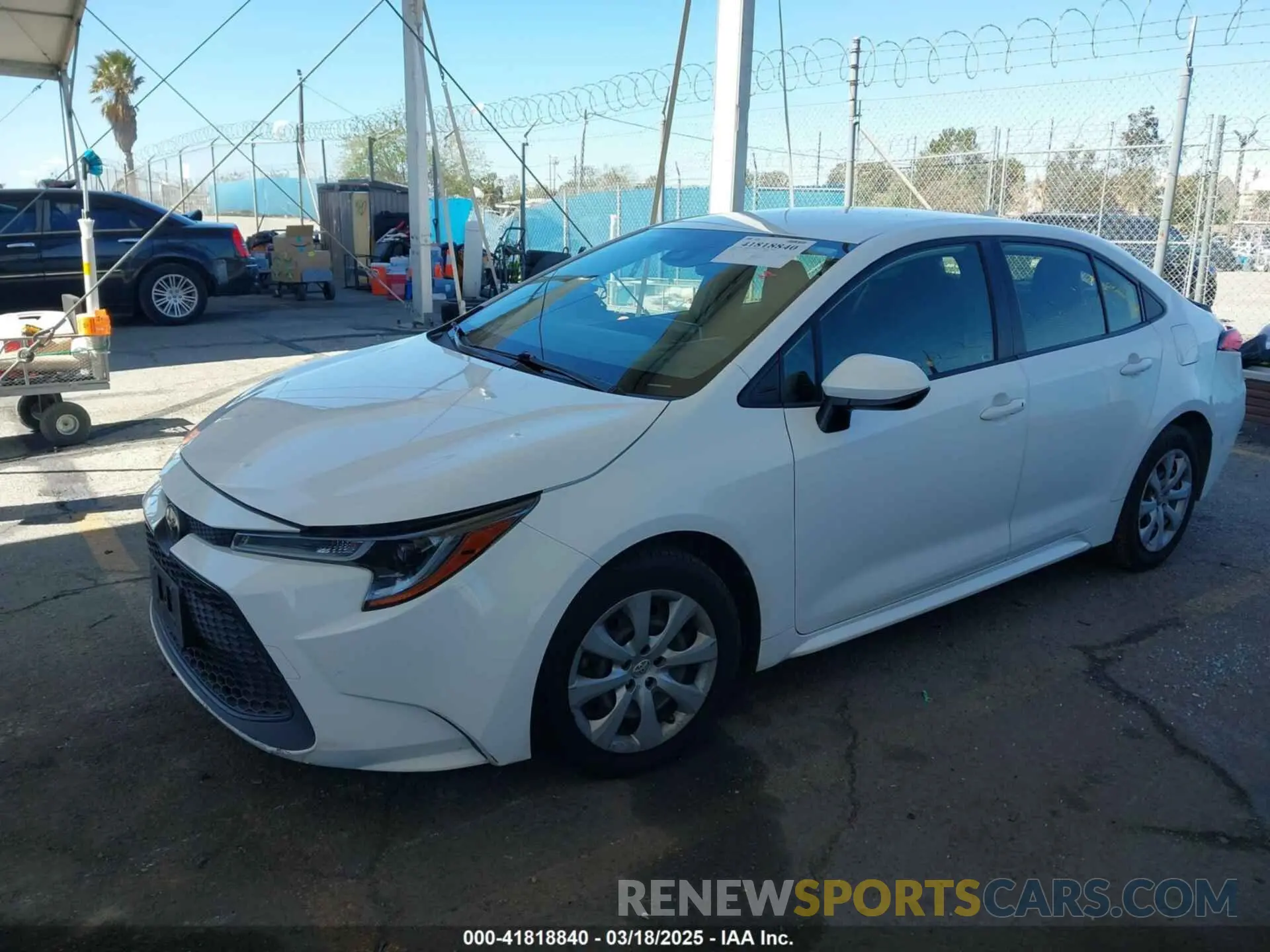 2 fotografías del automóvil dañado JTDEPRAE6LJ099244 TOYOTA COROLLA 2020
