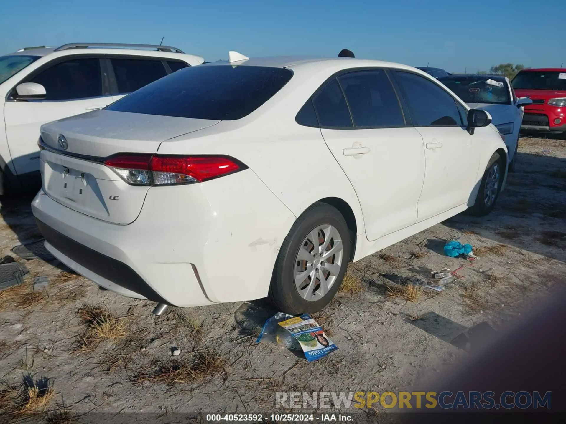 4 fotografías del automóvil dañado JTDEPRAE6LJ100215 TOYOTA COROLLA 2020