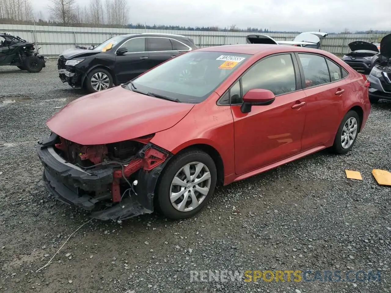 1 fotografías del automóvil dañado JTDEPRAE6LJ114535 TOYOTA COROLLA 2020