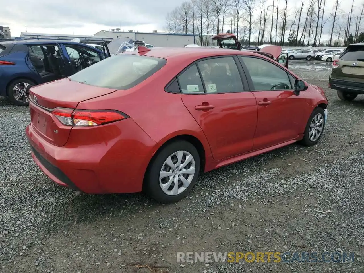 3 fotografías del automóvil dañado JTDEPRAE6LJ114535 TOYOTA COROLLA 2020