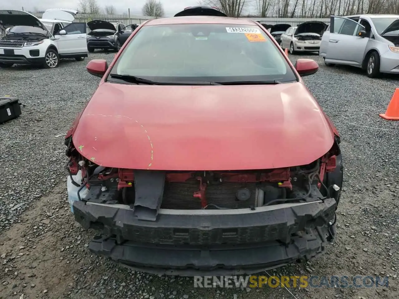 5 fotografías del automóvil dañado JTDEPRAE6LJ114535 TOYOTA COROLLA 2020