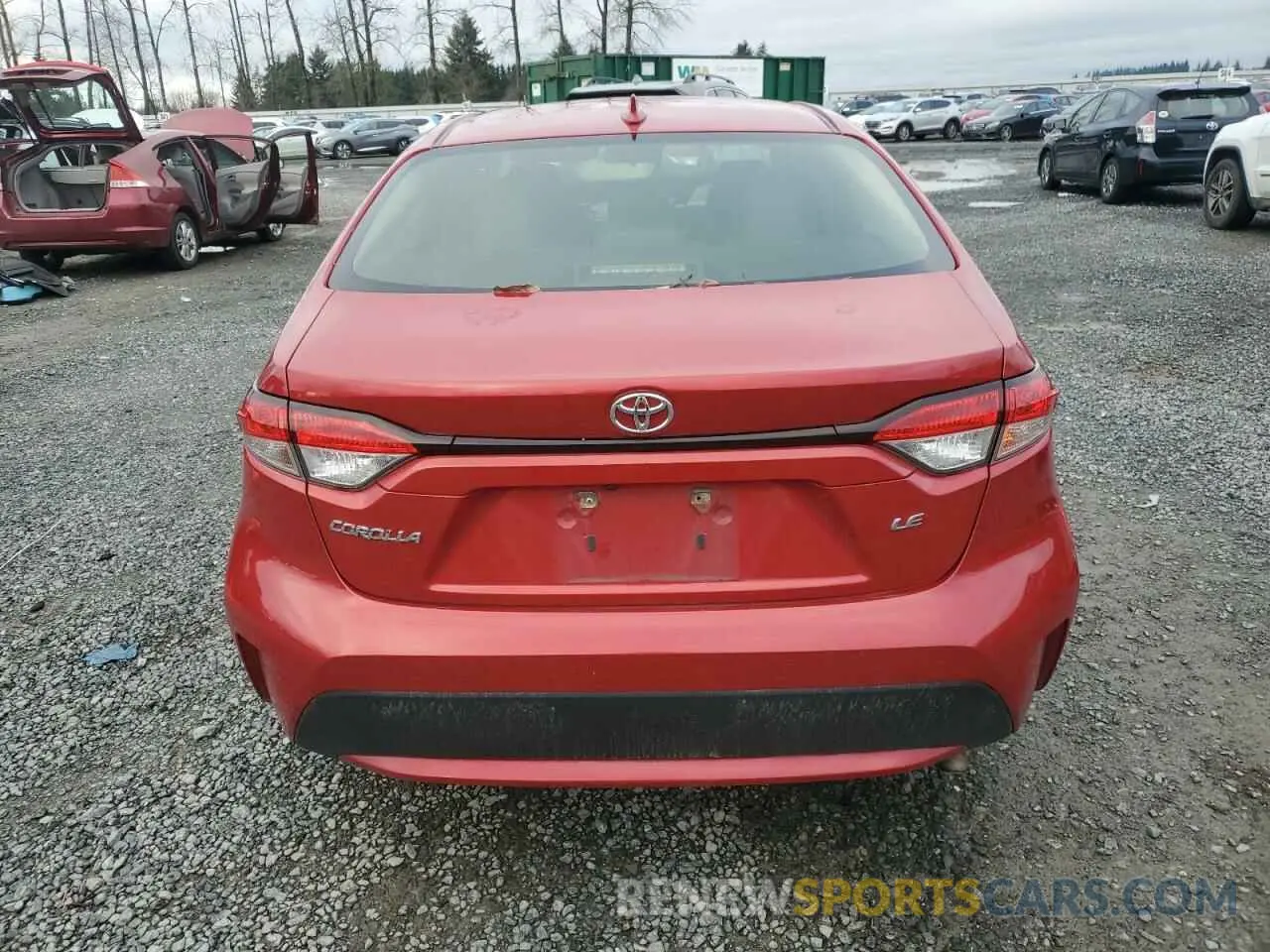 6 fotografías del automóvil dañado JTDEPRAE6LJ114535 TOYOTA COROLLA 2020