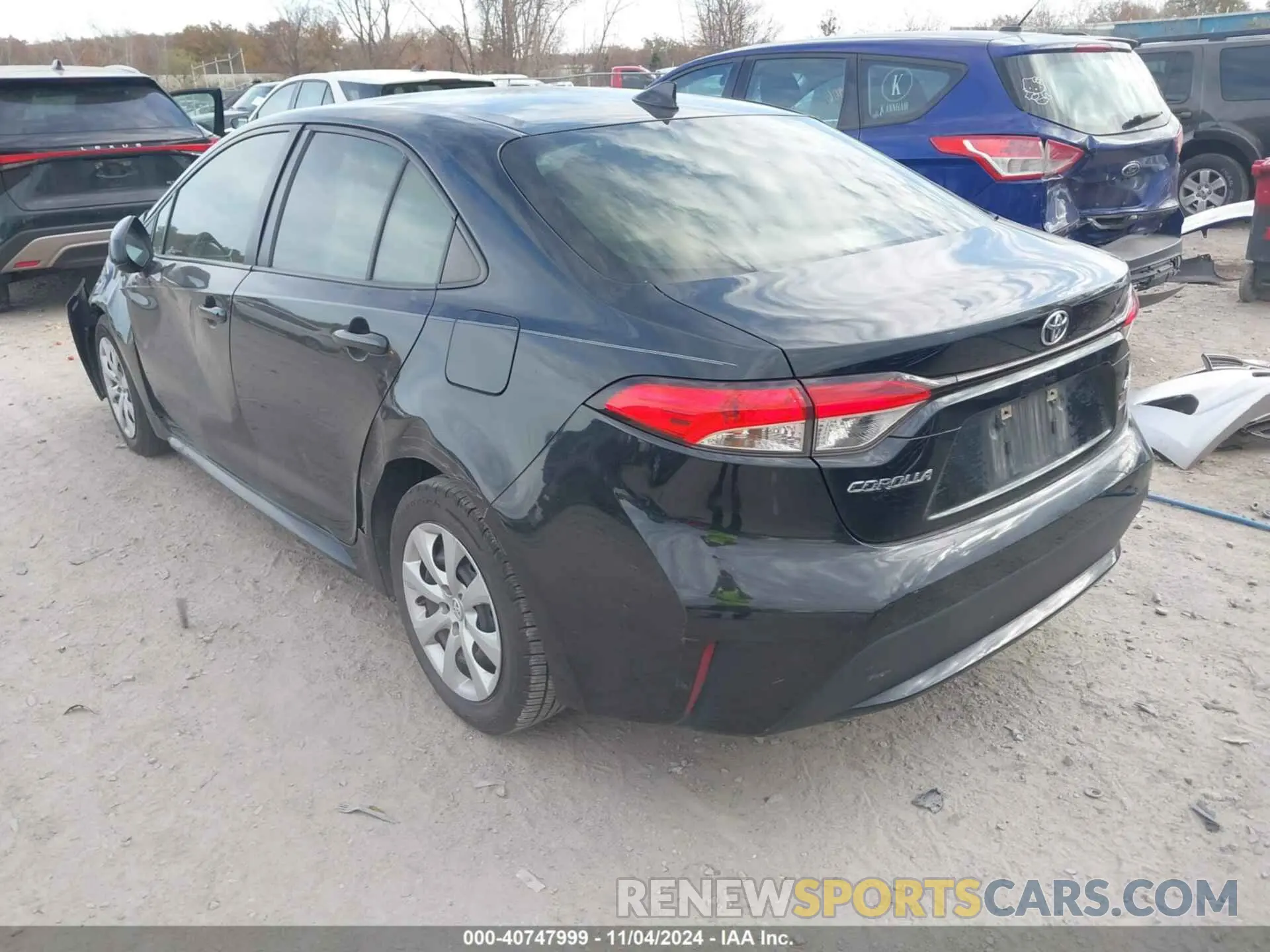 3 fotografías del automóvil dañado JTDEPRAE7LJ006182 TOYOTA COROLLA 2020