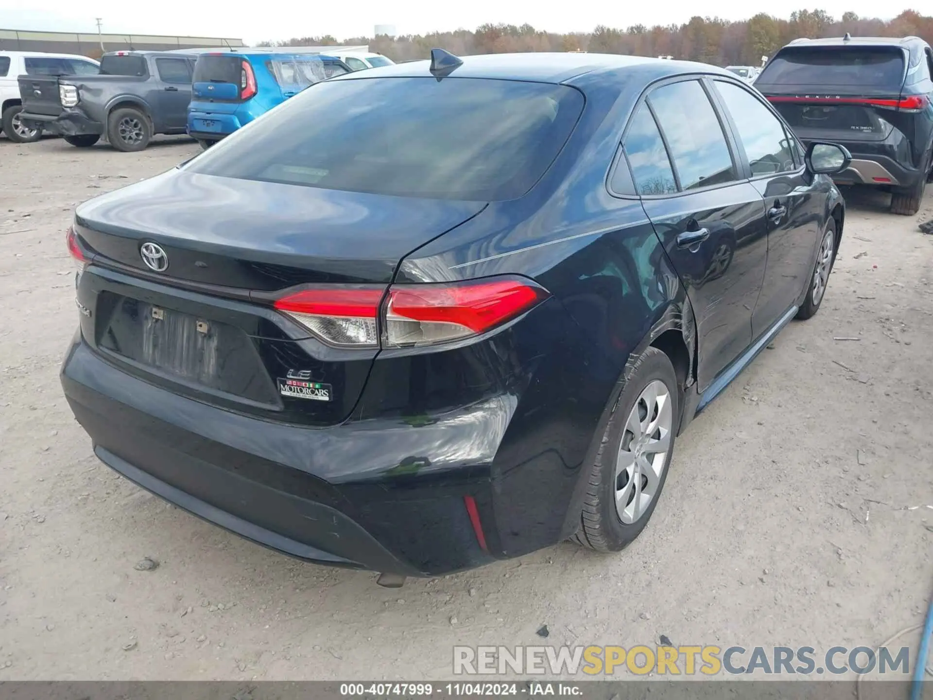 4 fotografías del automóvil dañado JTDEPRAE7LJ006182 TOYOTA COROLLA 2020