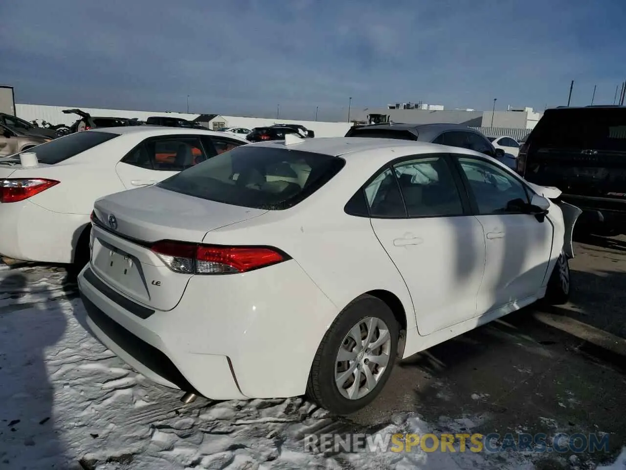 3 fotografías del automóvil dañado JTDEPRAE7LJ006408 TOYOTA COROLLA 2020