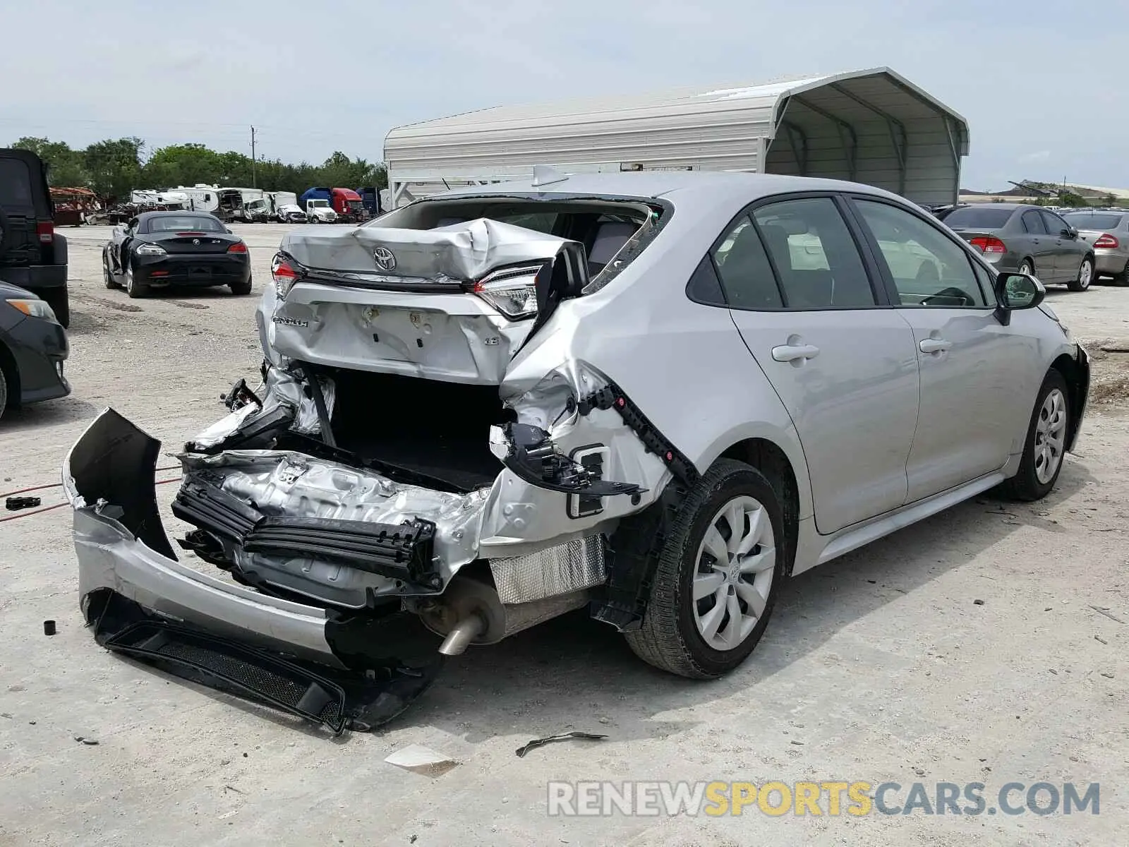 4 fotografías del automóvil dañado JTDEPRAE7LJ006554 TOYOTA COROLLA 2020