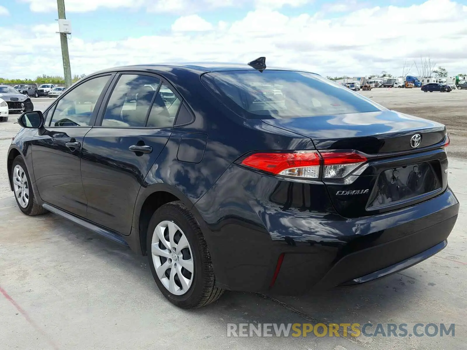 3 fotografías del automóvil dañado JTDEPRAE7LJ014668 TOYOTA COROLLA 2020
