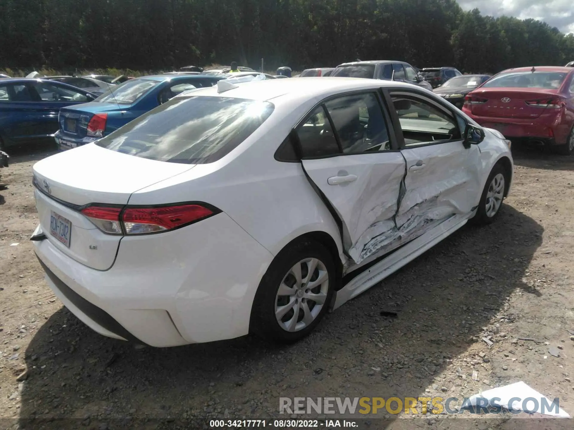 4 fotografías del automóvil dañado JTDEPRAE7LJ020213 TOYOTA COROLLA 2020