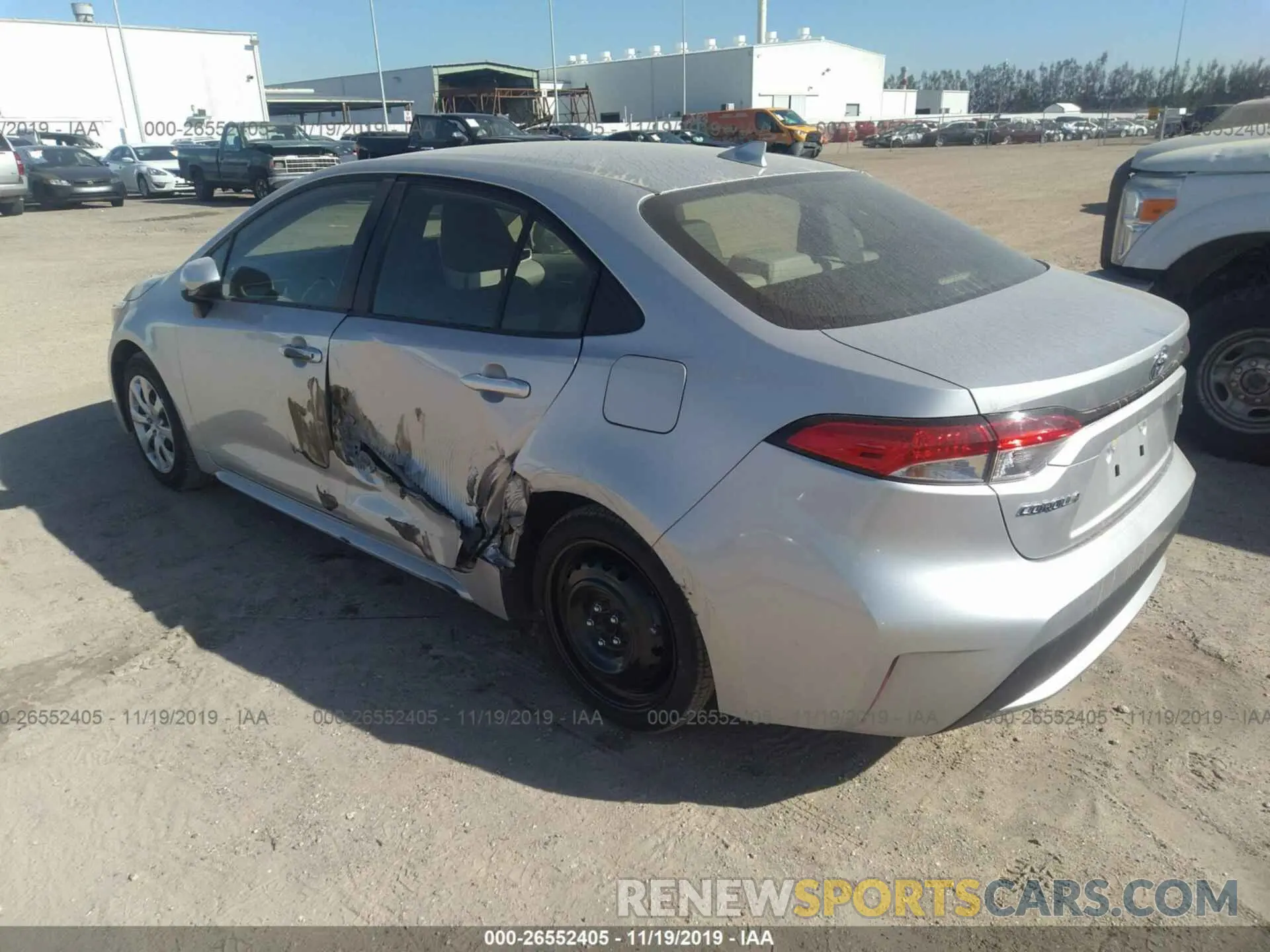 3 fotografías del automóvil dañado JTDEPRAE7LJ026237 TOYOTA COROLLA 2020