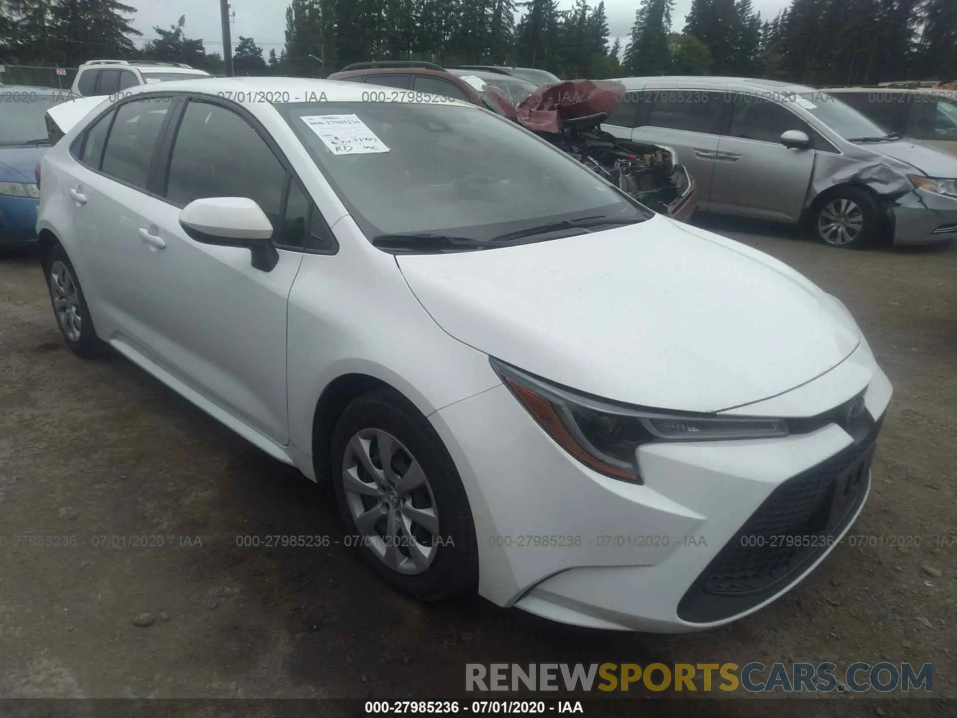 1 fotografías del automóvil dañado JTDEPRAE7LJ029283 TOYOTA COROLLA 2020