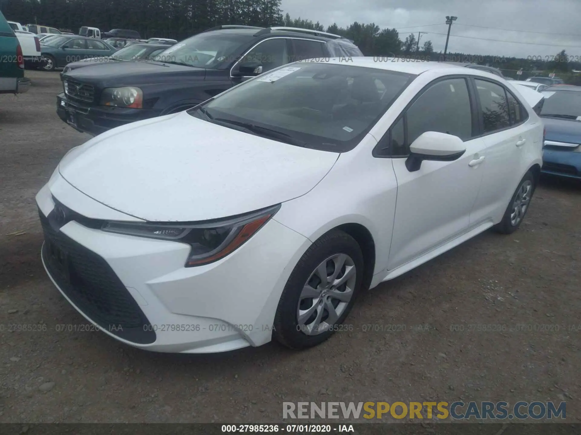 2 fotografías del automóvil dañado JTDEPRAE7LJ029283 TOYOTA COROLLA 2020