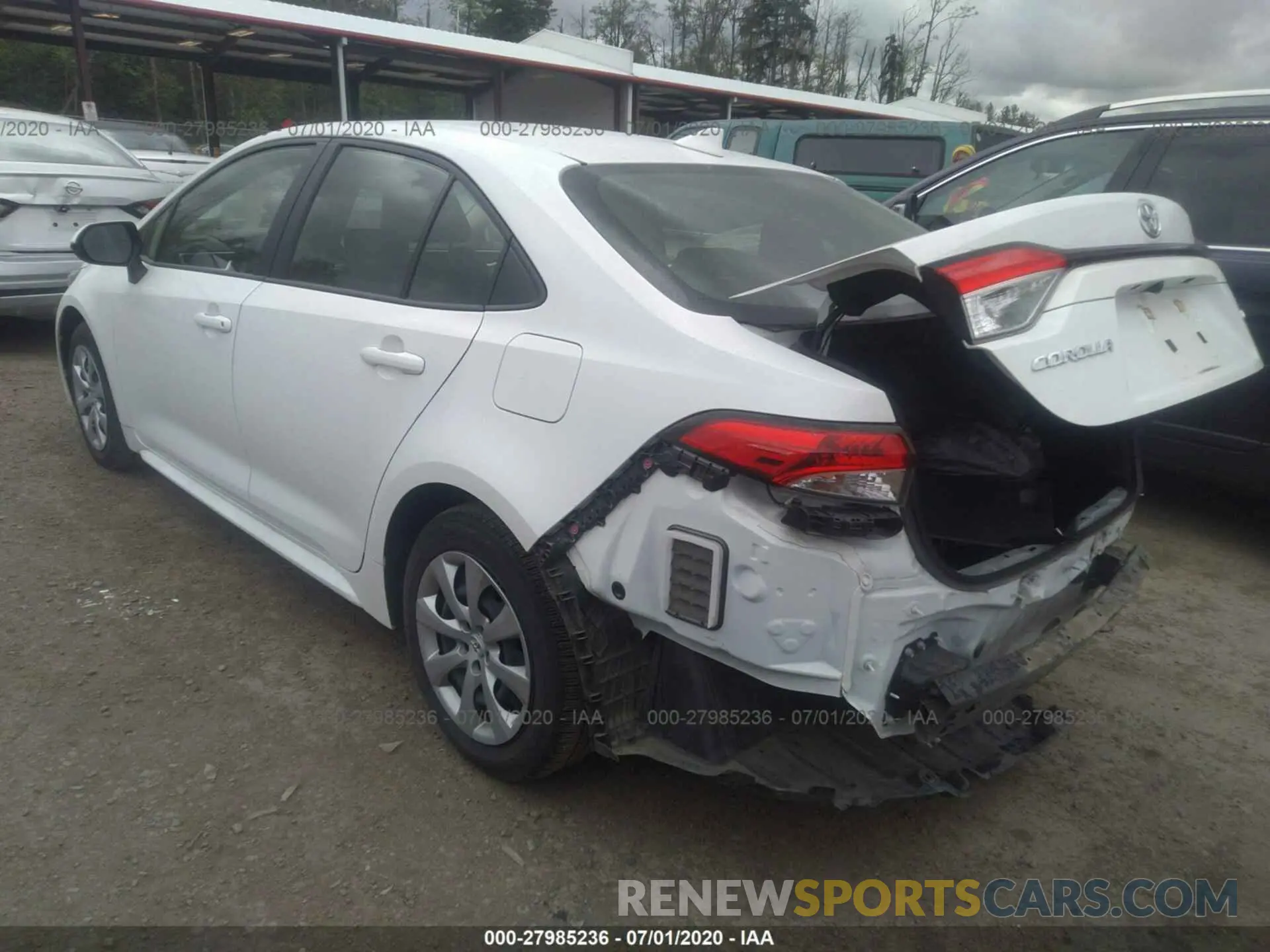 3 fotografías del automóvil dañado JTDEPRAE7LJ029283 TOYOTA COROLLA 2020