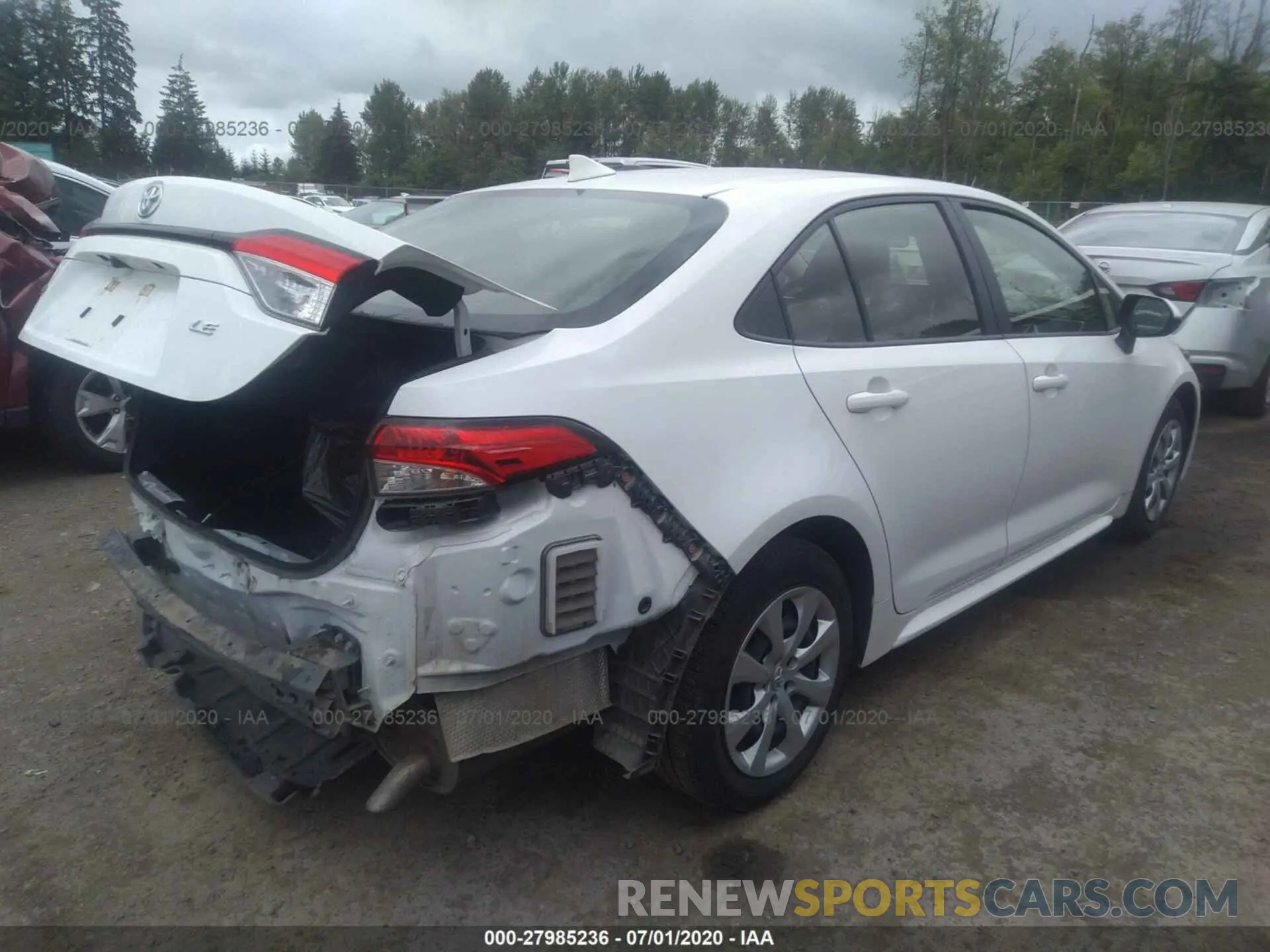 4 fotografías del automóvil dañado JTDEPRAE7LJ029283 TOYOTA COROLLA 2020