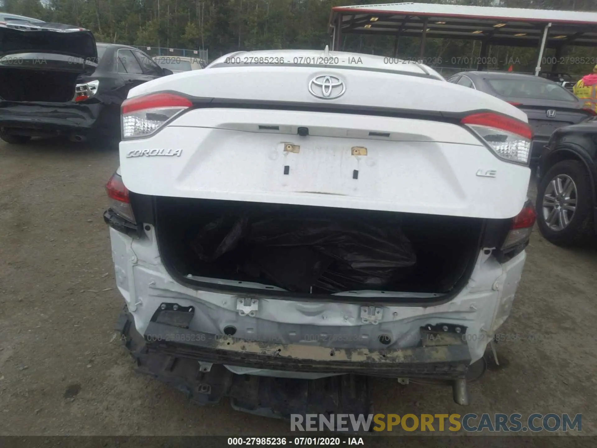 6 fotografías del automóvil dañado JTDEPRAE7LJ029283 TOYOTA COROLLA 2020
