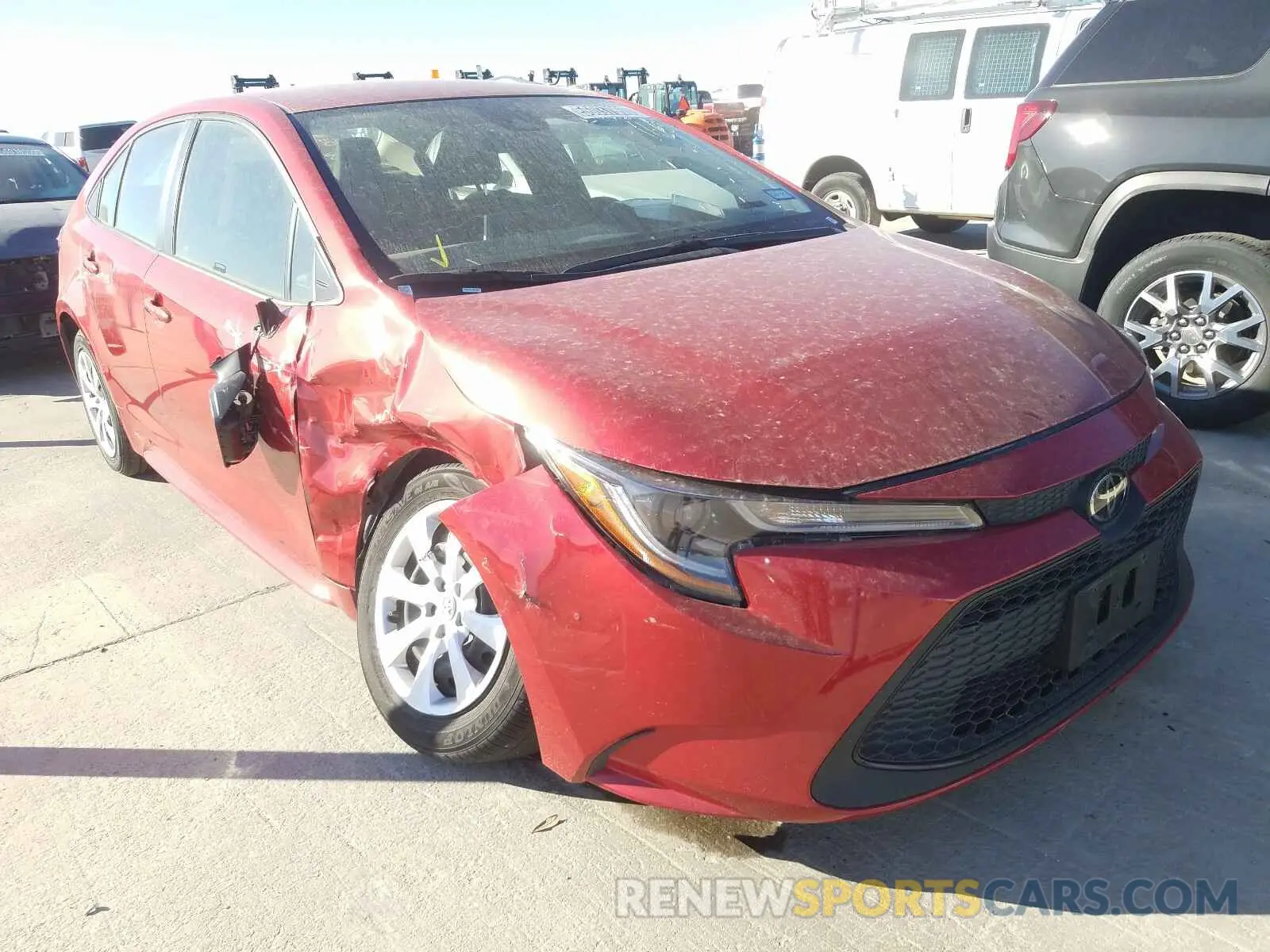 1 fotografías del automóvil dañado JTDEPRAE7LJ031972 TOYOTA COROLLA 2020