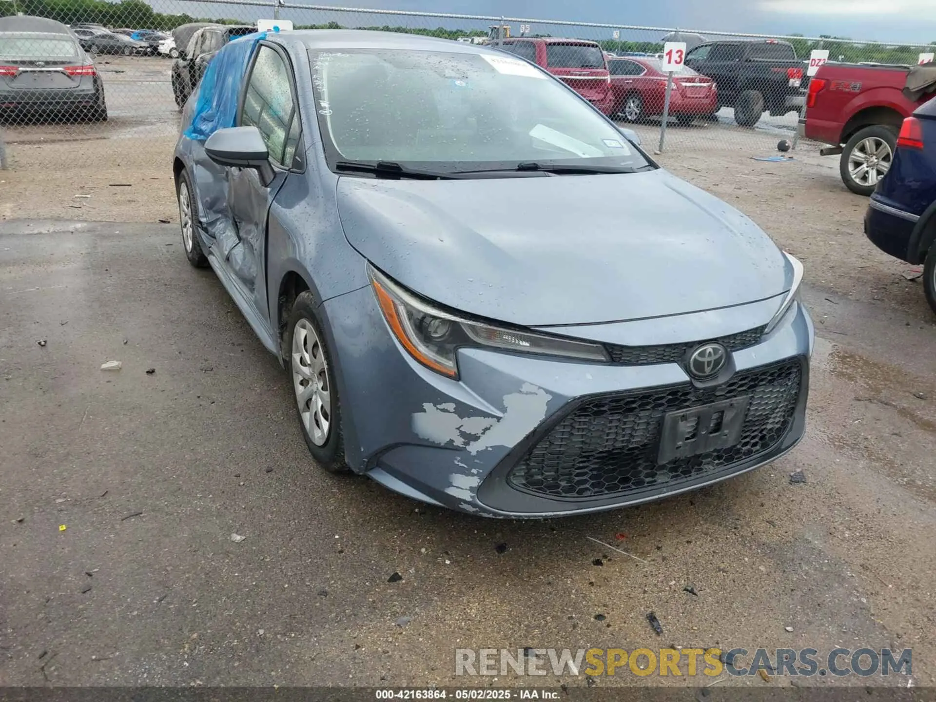 1 fotografías del automóvil dañado JTDEPRAE7LJ038663 TOYOTA COROLLA 2020