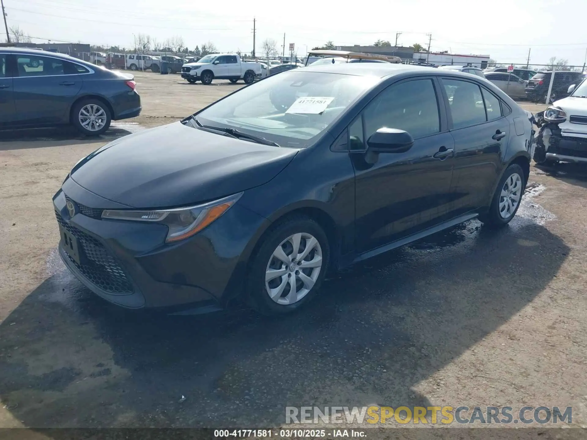 2 fotografías del automóvil dañado JTDEPRAE7LJ042552 TOYOTA COROLLA 2020