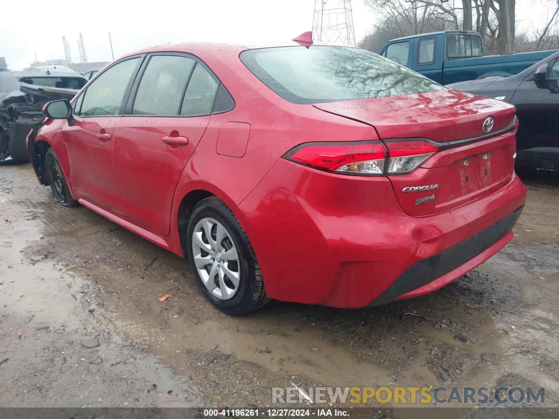 3 fotografías del automóvil dañado JTDEPRAE7LJ046665 TOYOTA COROLLA 2020