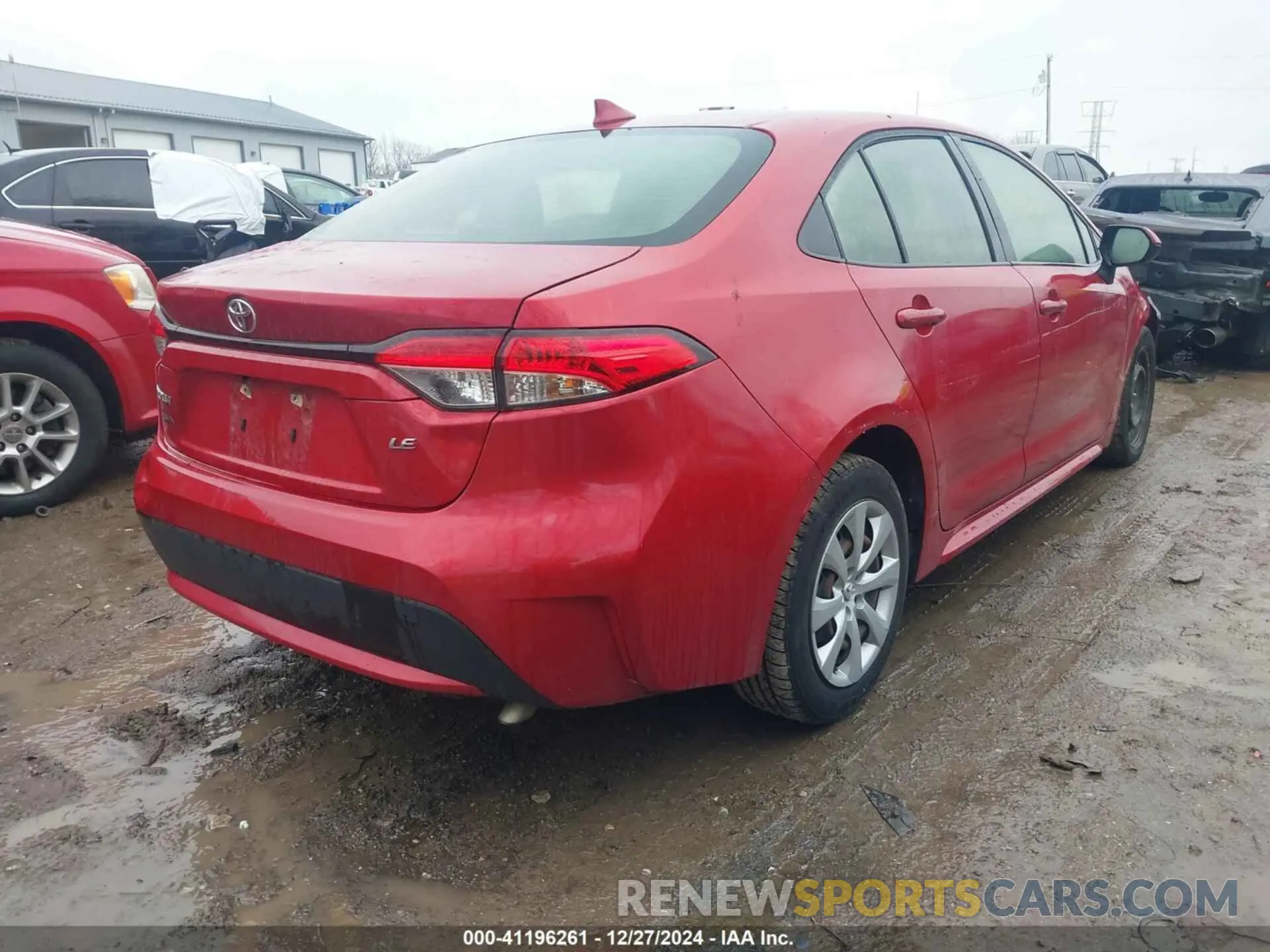 4 fotografías del automóvil dañado JTDEPRAE7LJ046665 TOYOTA COROLLA 2020