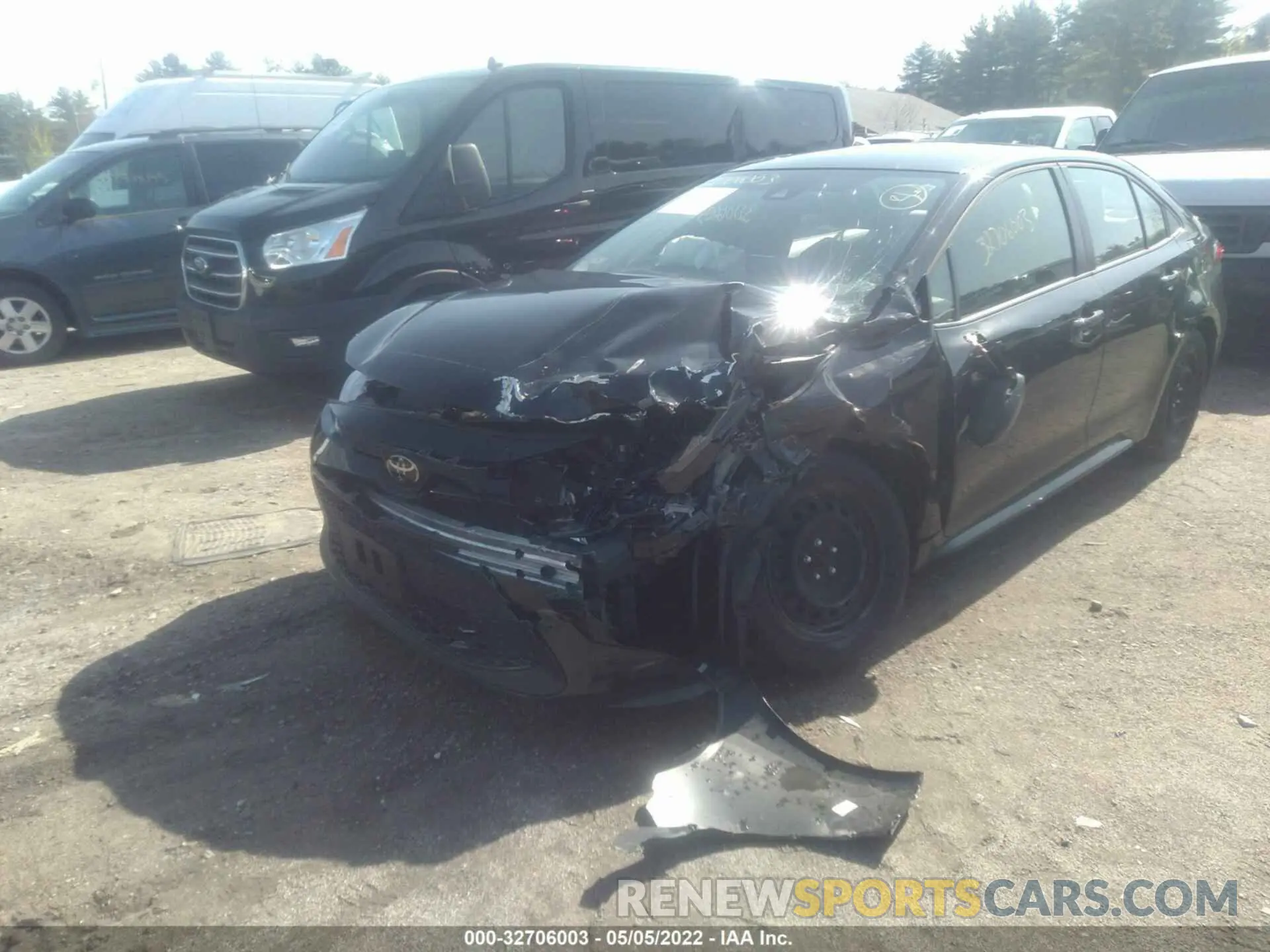 2 fotografías del automóvil dañado JTDEPRAE7LJ049680 TOYOTA COROLLA 2020
