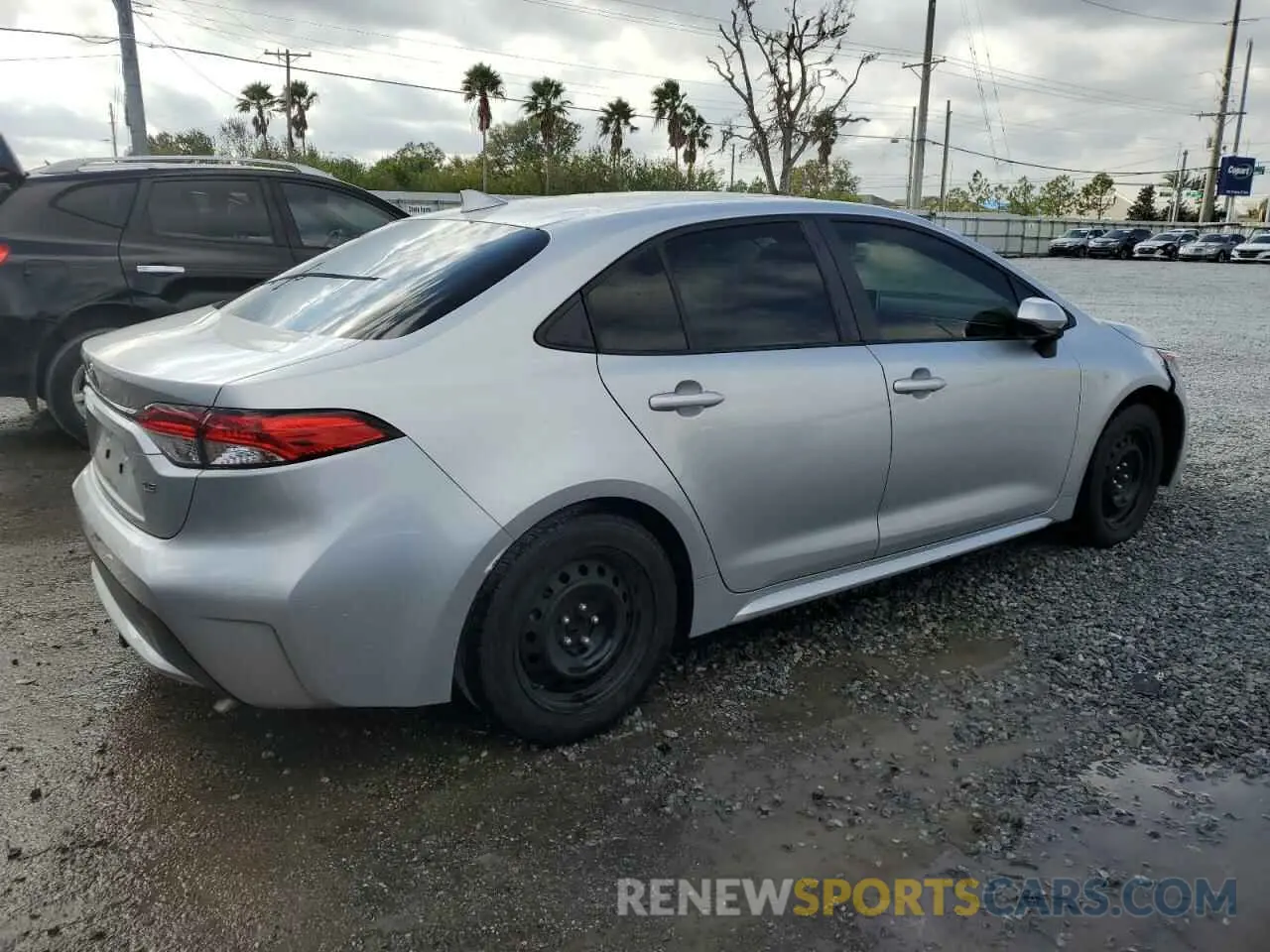 3 fotografías del automóvil dañado JTDEPRAE7LJ049887 TOYOTA COROLLA 2020
