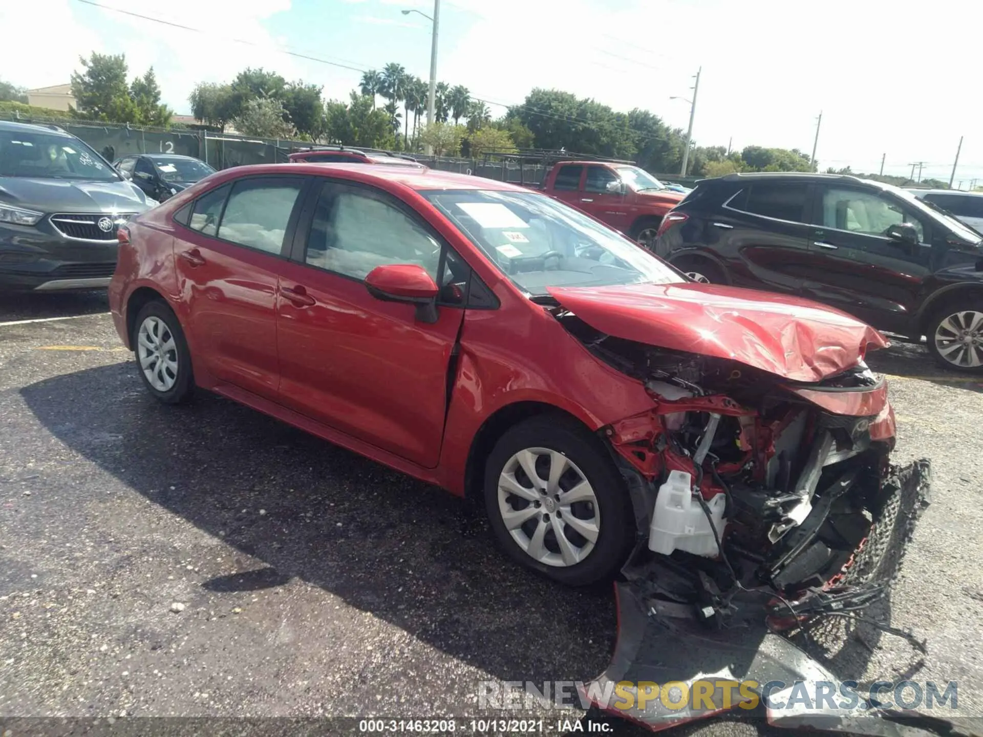 1 fotografías del automóvil dañado JTDEPRAE7LJ080038 TOYOTA COROLLA 2020