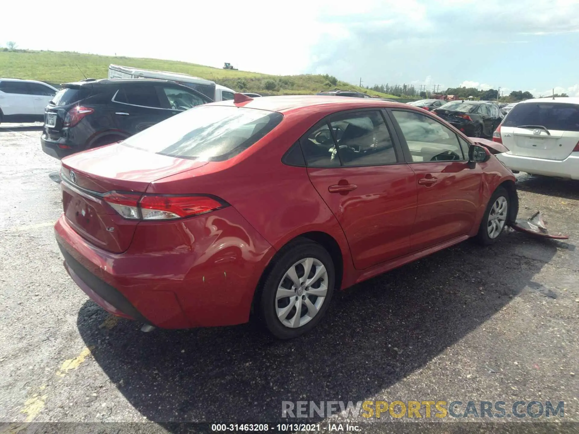 4 fotografías del automóvil dañado JTDEPRAE7LJ080038 TOYOTA COROLLA 2020