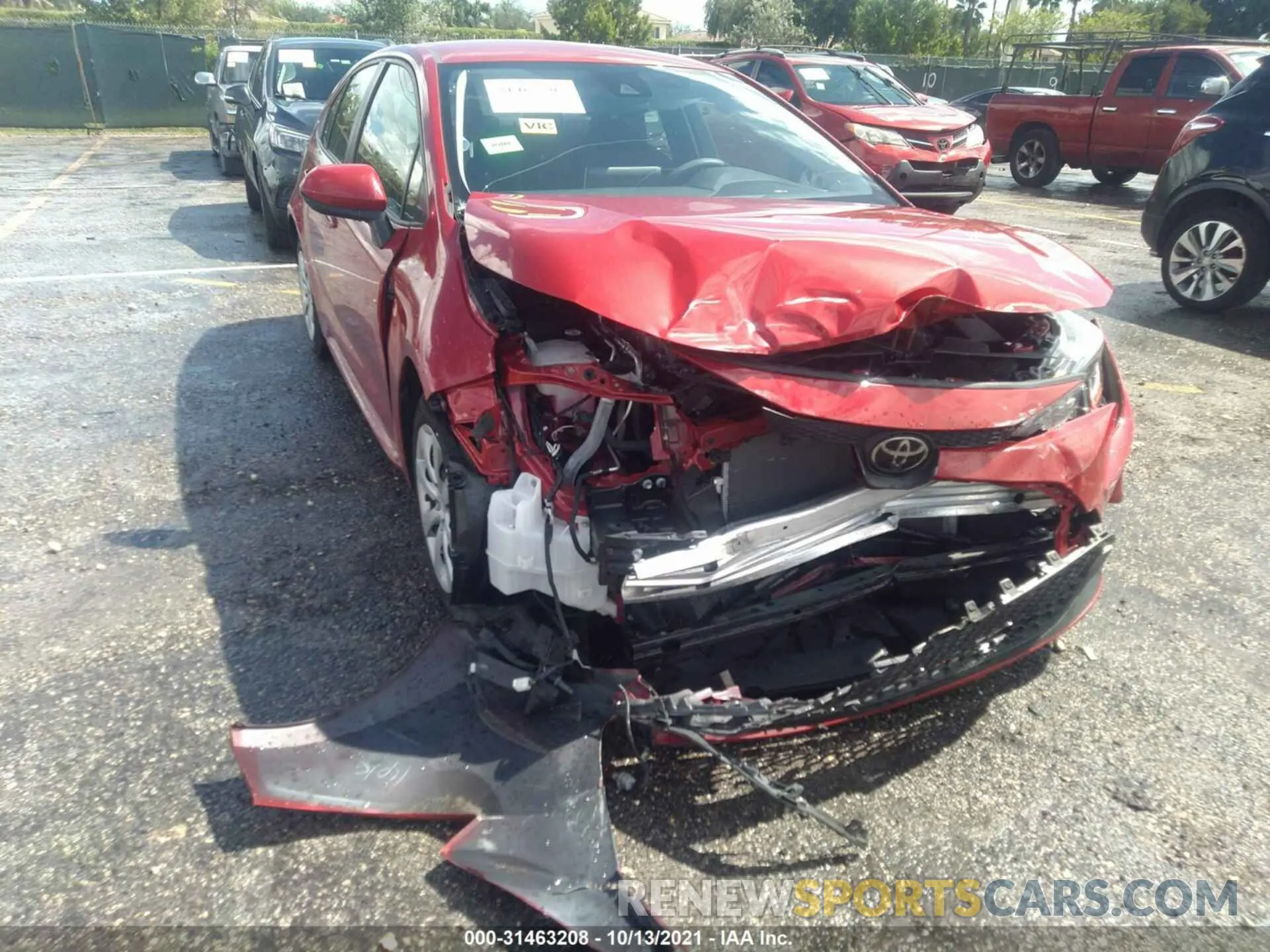6 fotografías del automóvil dañado JTDEPRAE7LJ080038 TOYOTA COROLLA 2020