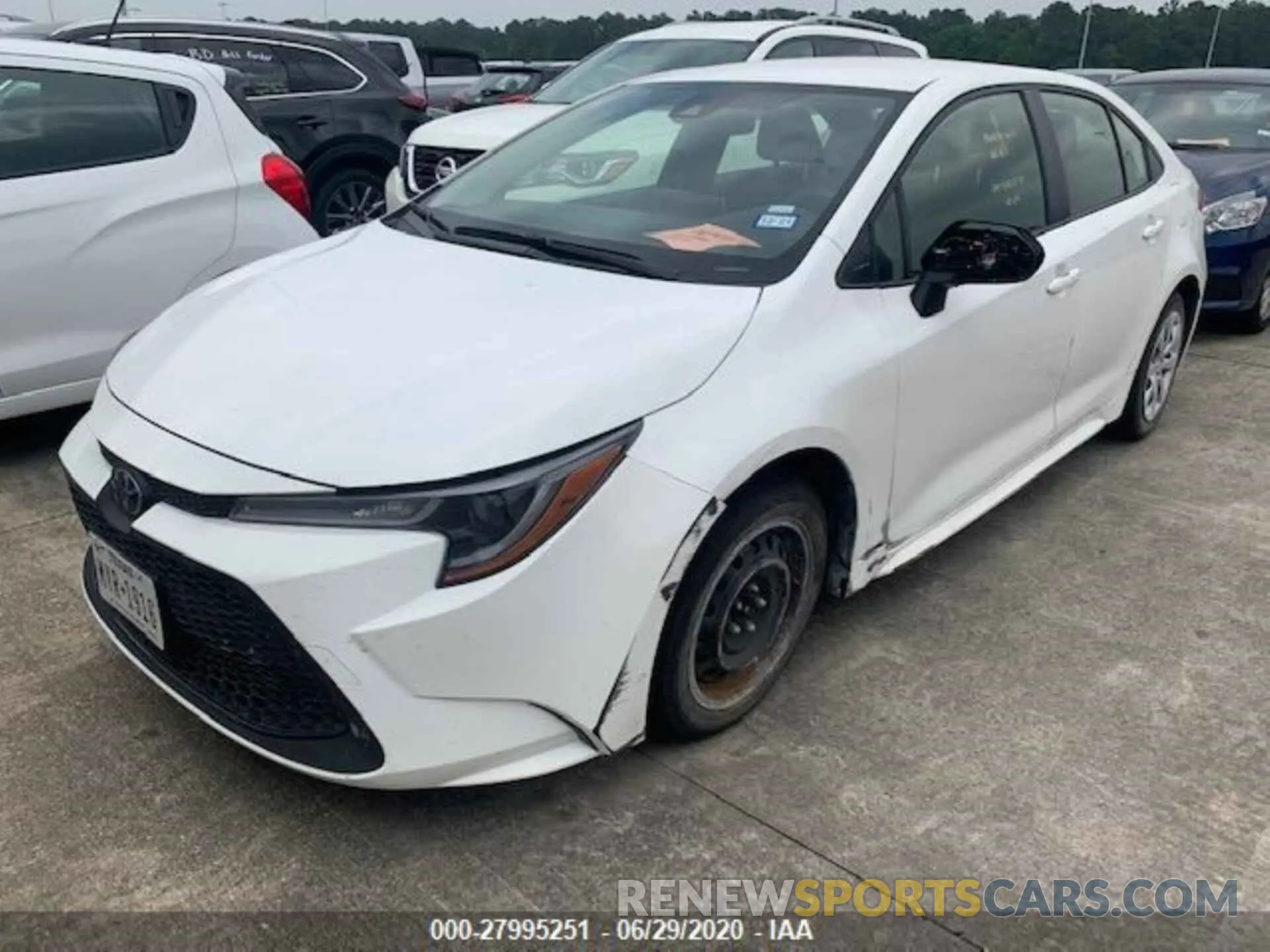 1 fotografías del automóvil dañado JTDEPRAE7LJ085367 TOYOTA COROLLA 2020