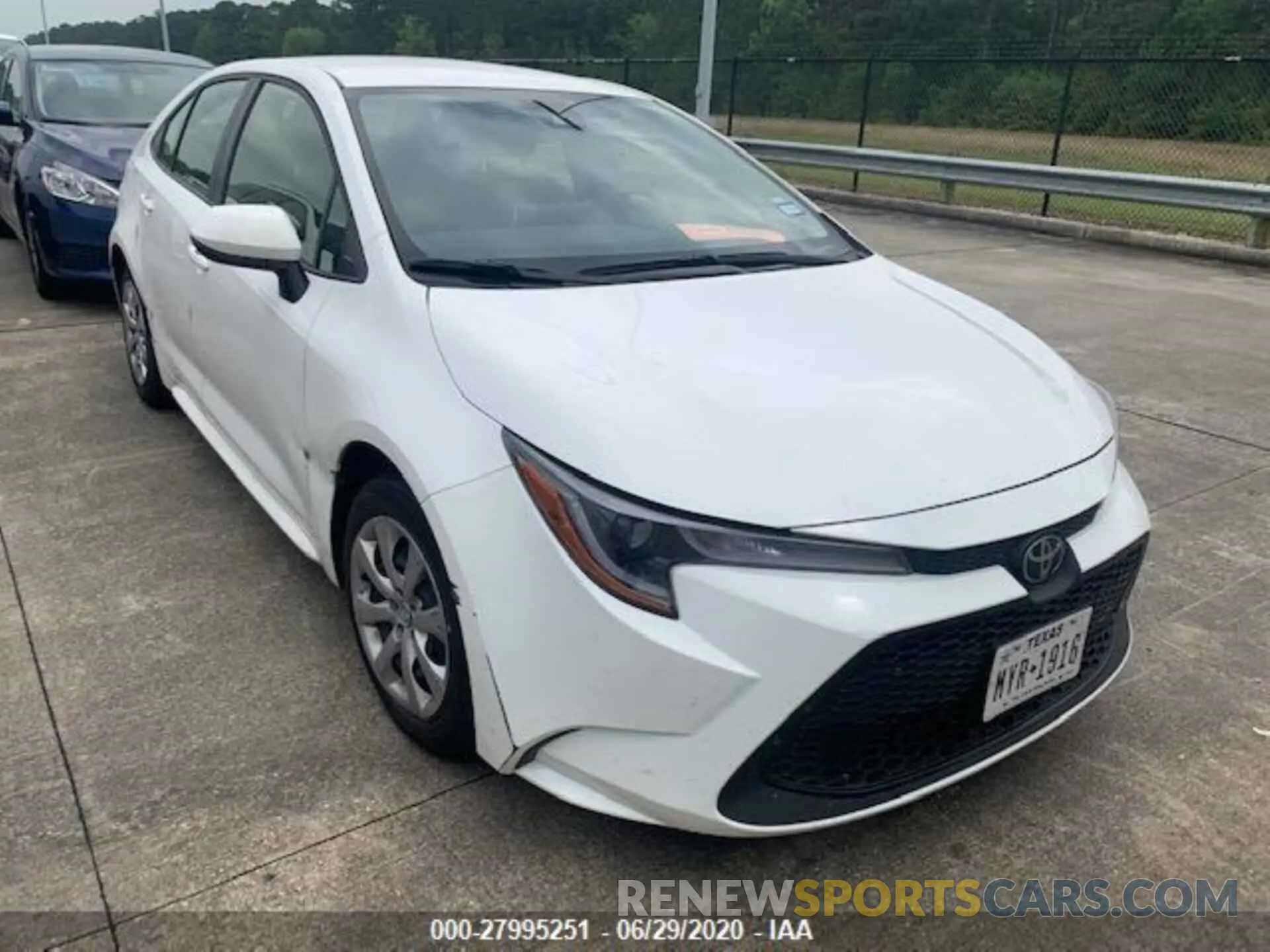 2 fotografías del automóvil dañado JTDEPRAE7LJ085367 TOYOTA COROLLA 2020