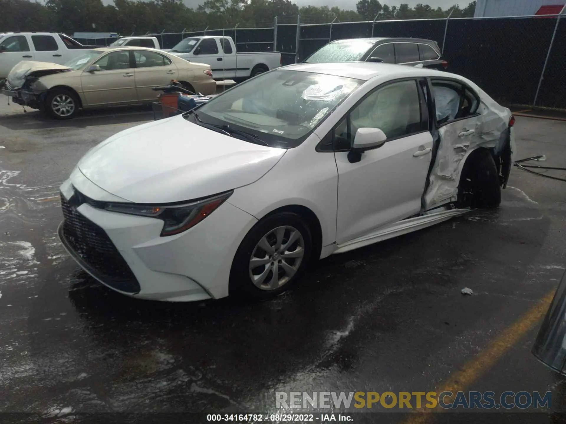 2 fotografías del automóvil dañado JTDEPRAE7LJ085756 TOYOTA COROLLA 2020