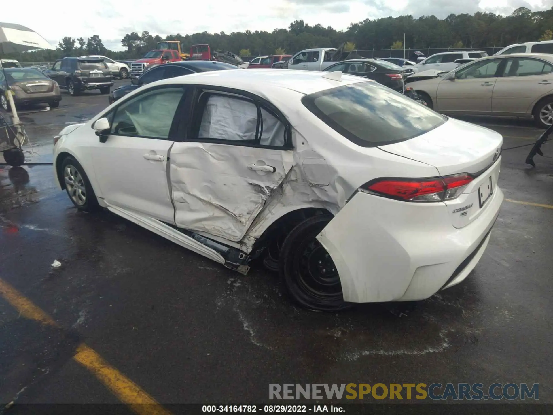 3 fotografías del automóvil dañado JTDEPRAE7LJ085756 TOYOTA COROLLA 2020