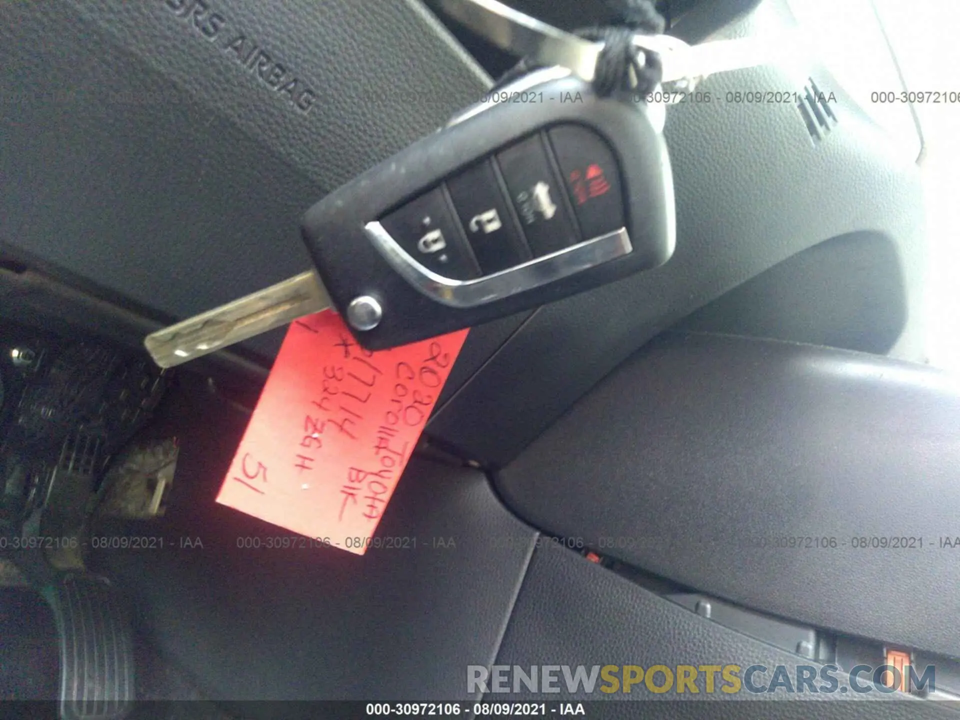 11 fotografías del automóvil dañado JTDEPRAE7LJ086082 TOYOTA COROLLA 2020