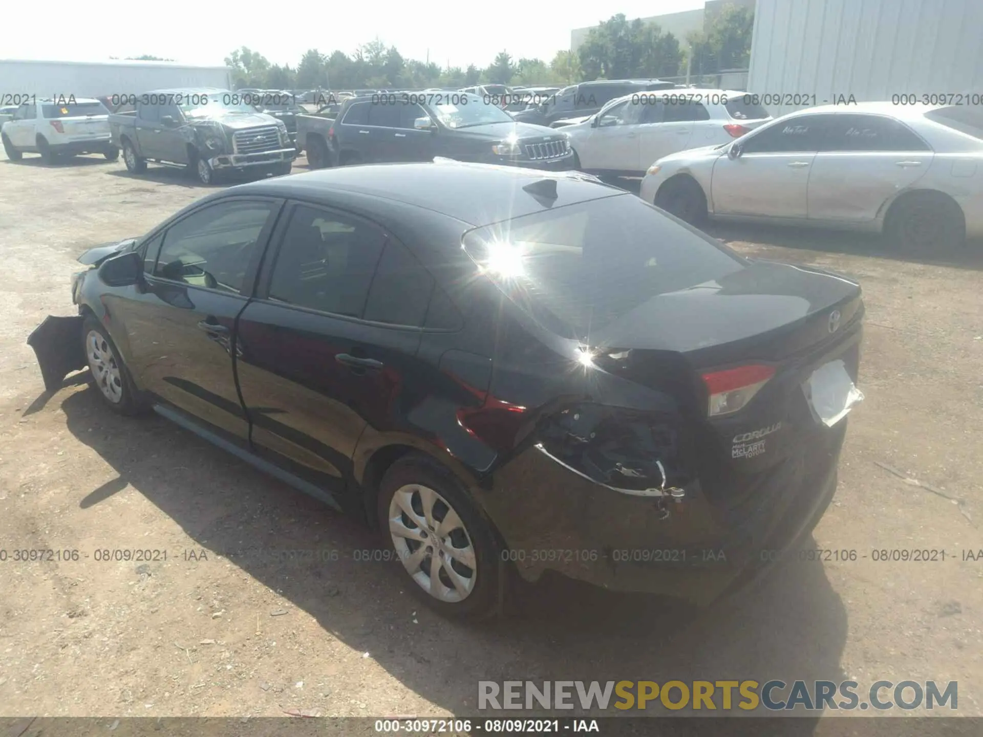 3 fotografías del automóvil dañado JTDEPRAE7LJ086082 TOYOTA COROLLA 2020