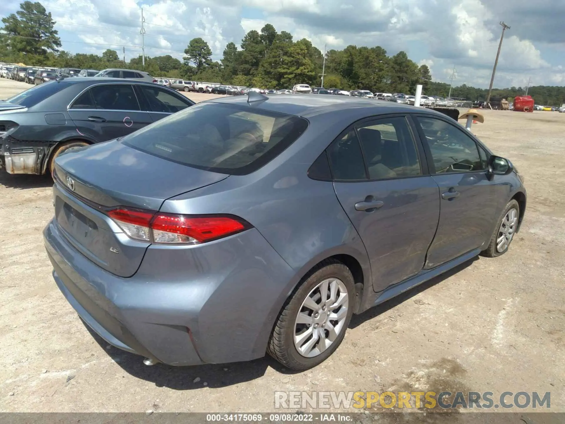 4 fotografías del automóvil dañado JTDEPRAE7LJ086244 TOYOTA COROLLA 2020