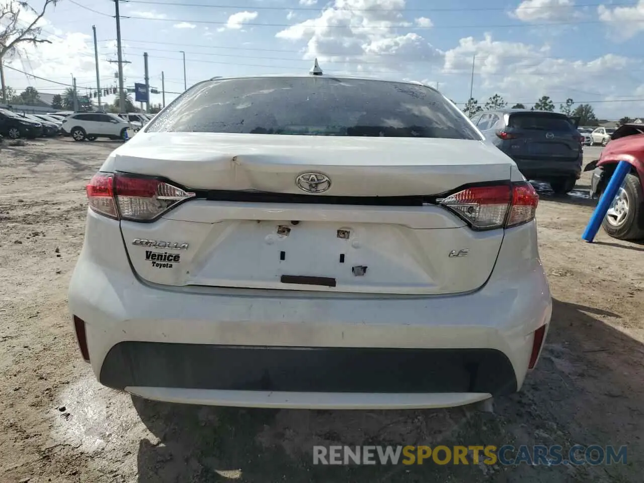 6 fotografías del automóvil dañado JTDEPRAE7LJ087202 TOYOTA COROLLA 2020